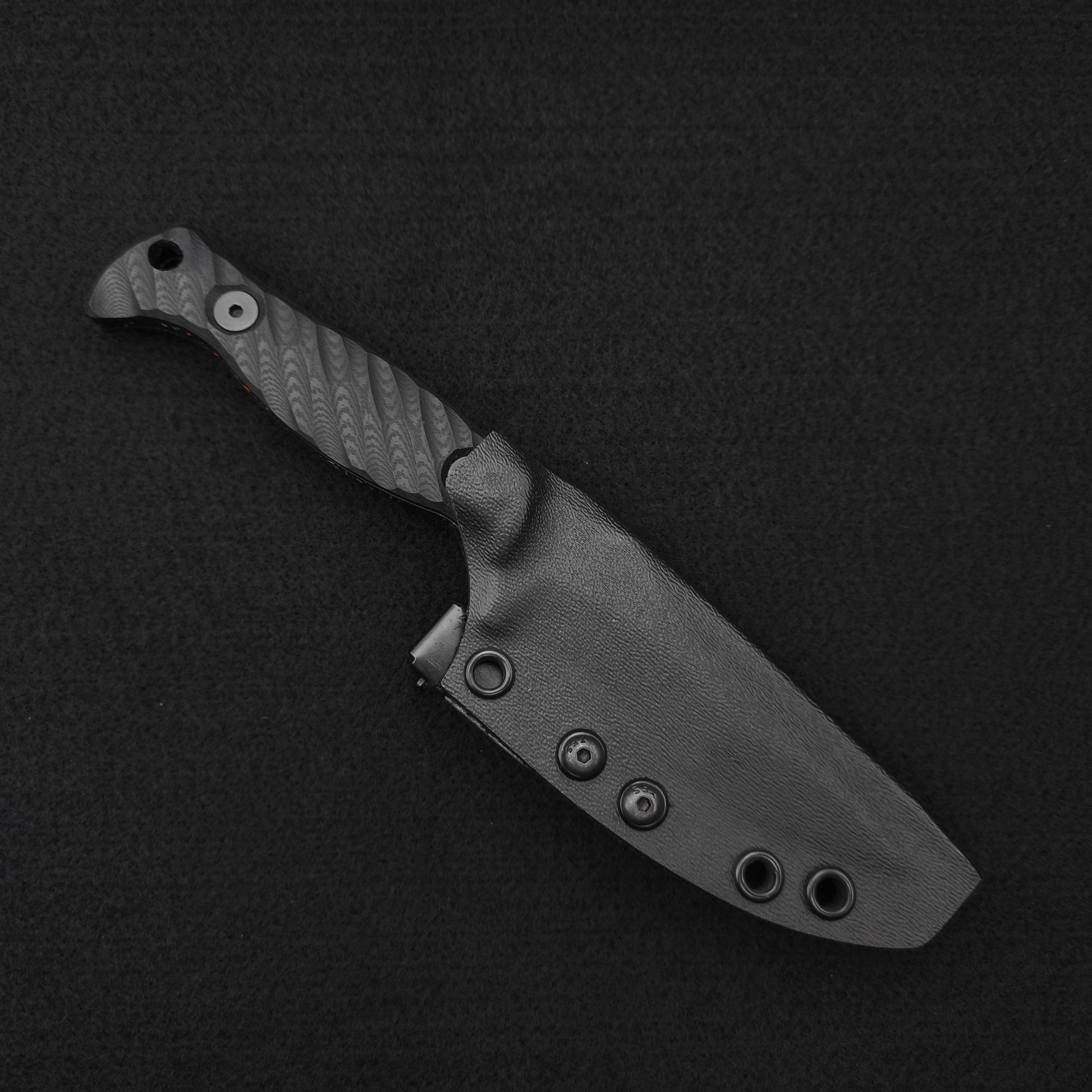 Half Face Blades Extremis MK1 Black G10, 80's RAD Splatter Cerakote 3