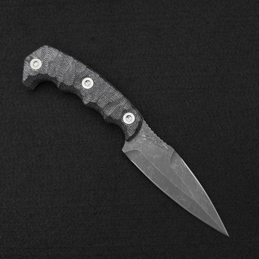Half Face Blades HUMINT 4" Black Canvas Micarta 1