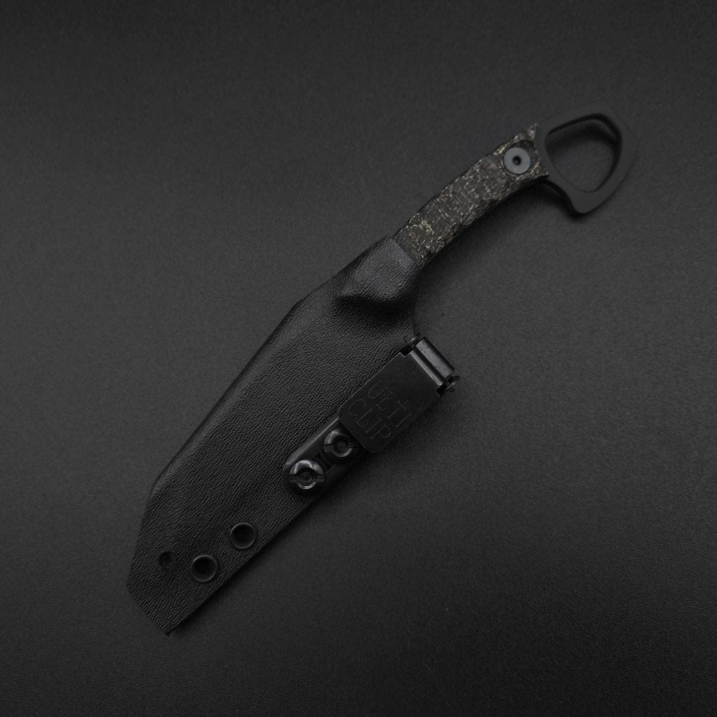 Half Face Blades SHPOS Black Burlap Micarta, Armor Black cerakote 4