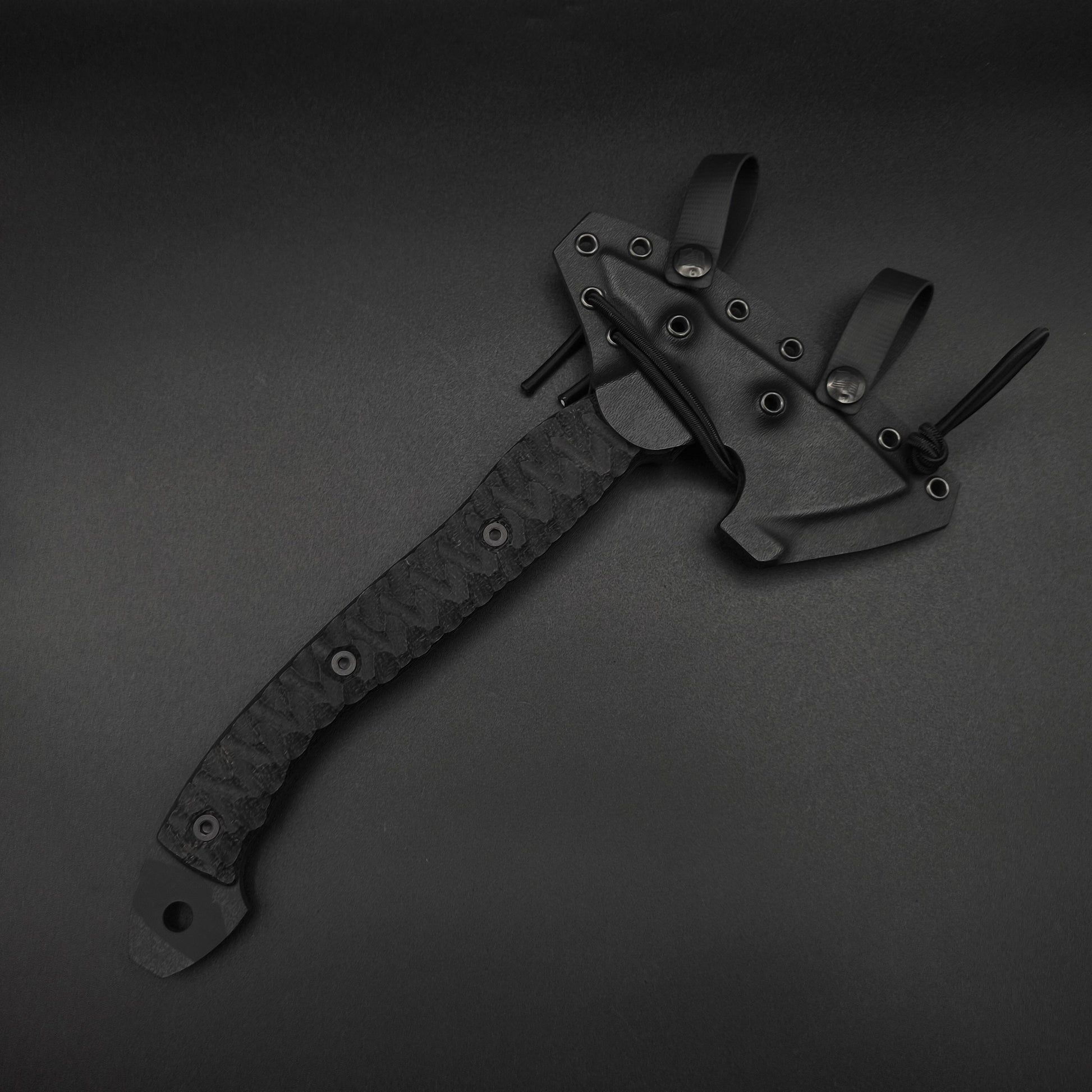 Half Face Blades Bleeding Heart Hawk Black Burlap Micarta, Urban Stone 4