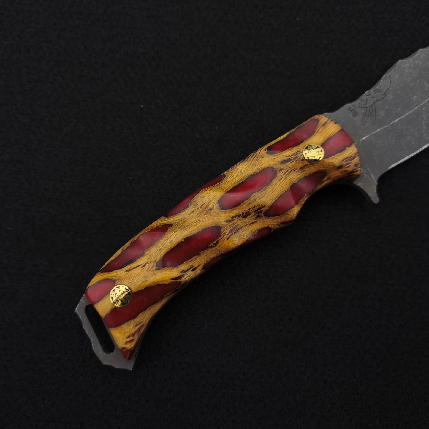 Half Face Blades Ishi, Cholla and Blood Red Resin