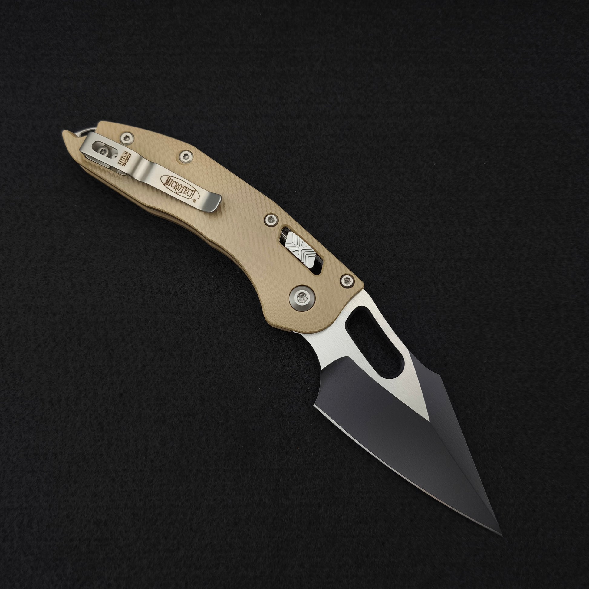 Microtech Stitch S/E Ram Lok Fluted Tan G10 M390MK 2