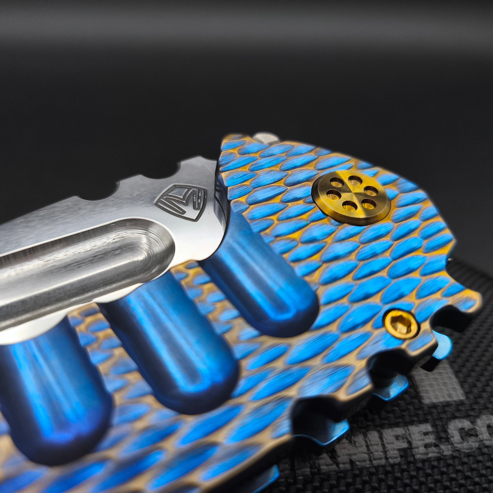 Medford Praetorian Ti Tanto, Violet Blue Fade Dragon Skin 5