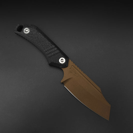 Half Face Blades Saxon Black Canvas Micarta, Midnight Bronze 1