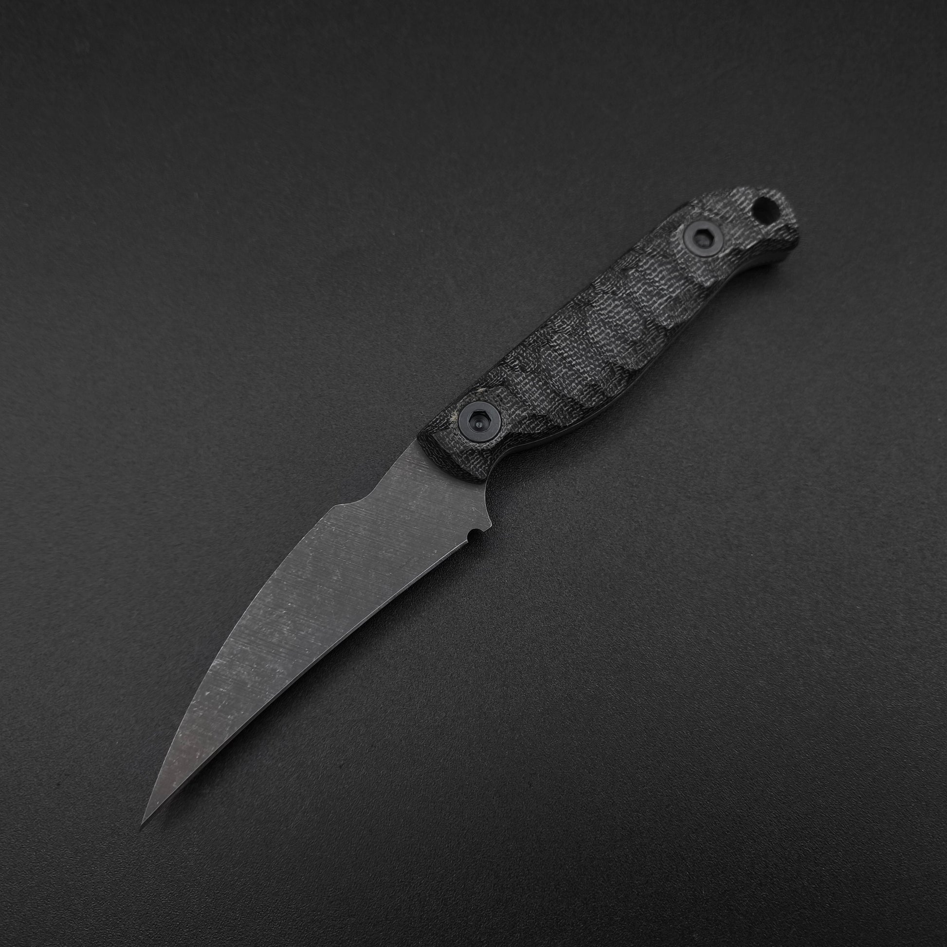 Half Face Blades Gula Gula Black canvas micarta, stonewashed 2