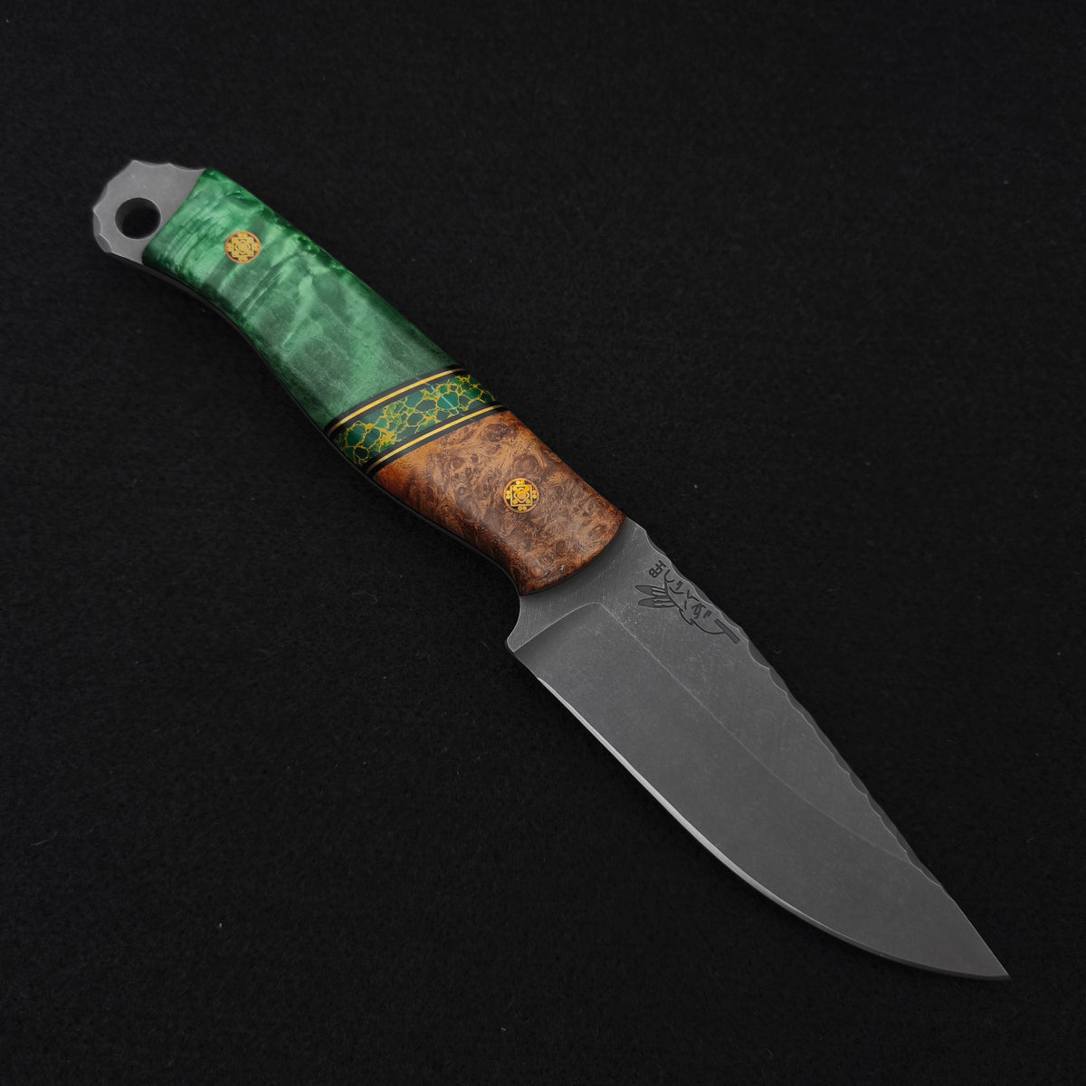 Half Face Blades Crow Jr Amboyna, Dyed Buckeye