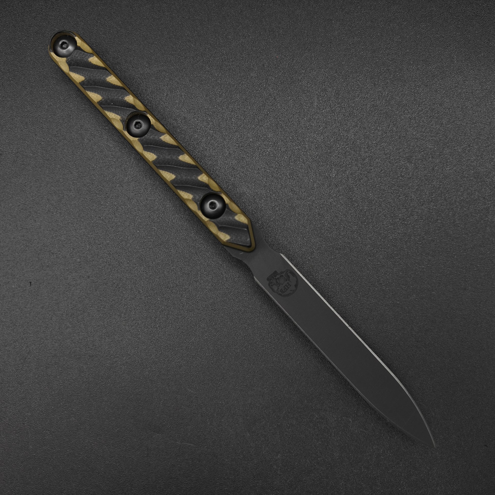 Half Face Blades OSS Spike, Black/OD Green G10, Armor Black Cerakote 1