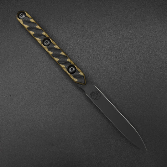 Half Face Blades OSS Spike, Black/OD Green G10, Armor Black Cerakote 1