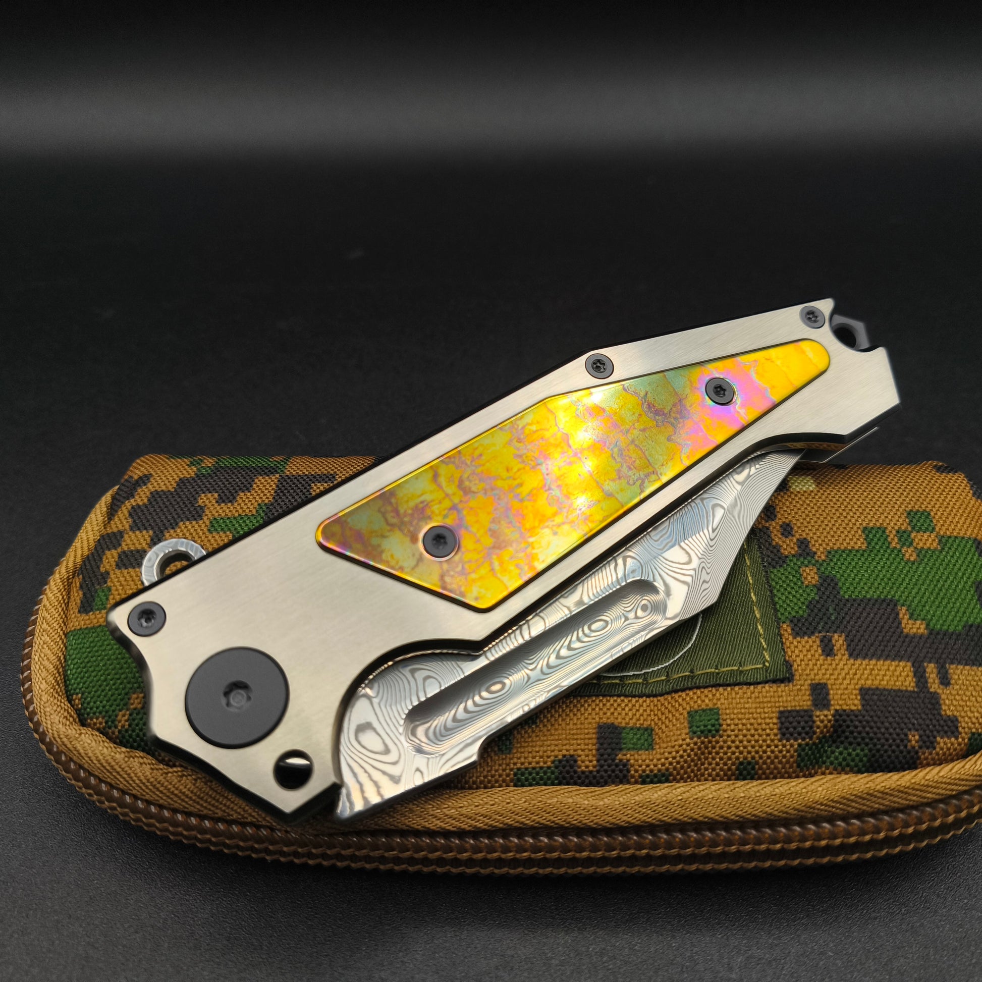 ADV Freak, Damascus, Satin with Acid Rain 4