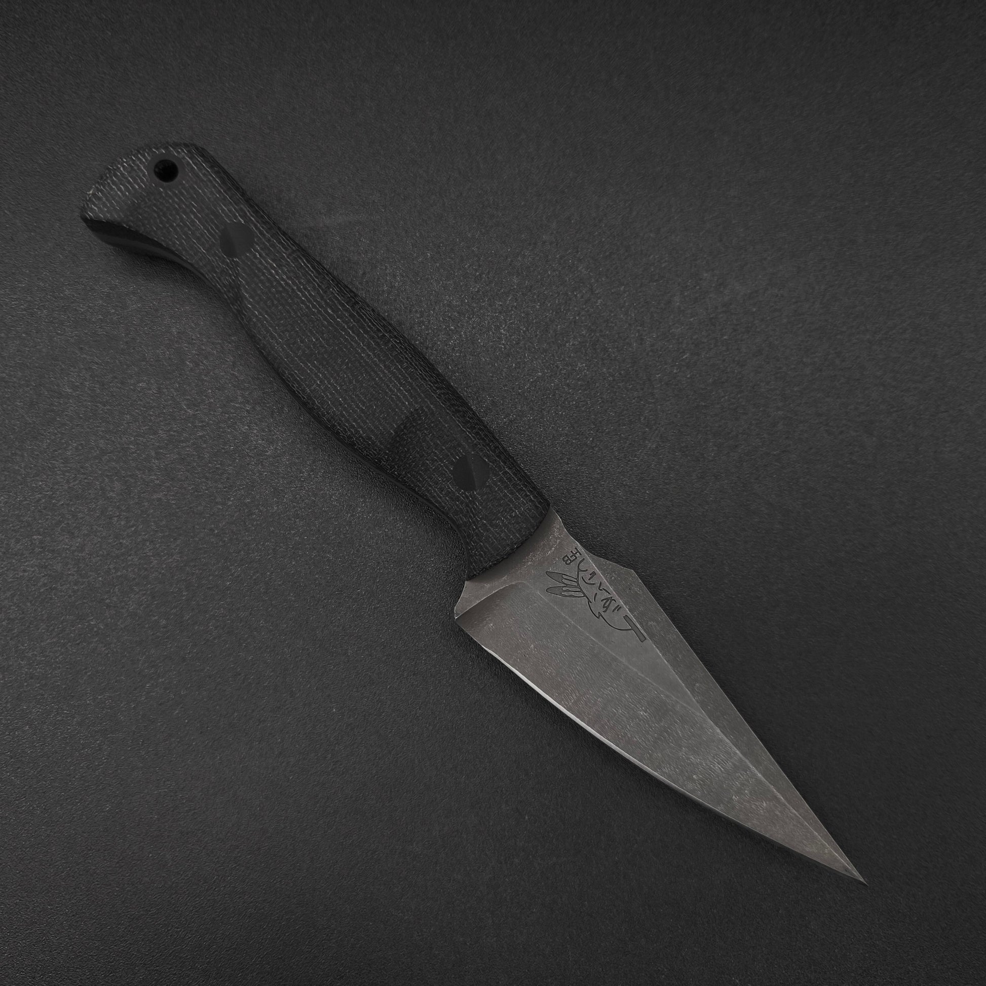 Half Face Blades Gulo Gulo, Black Canvas Micarta 1