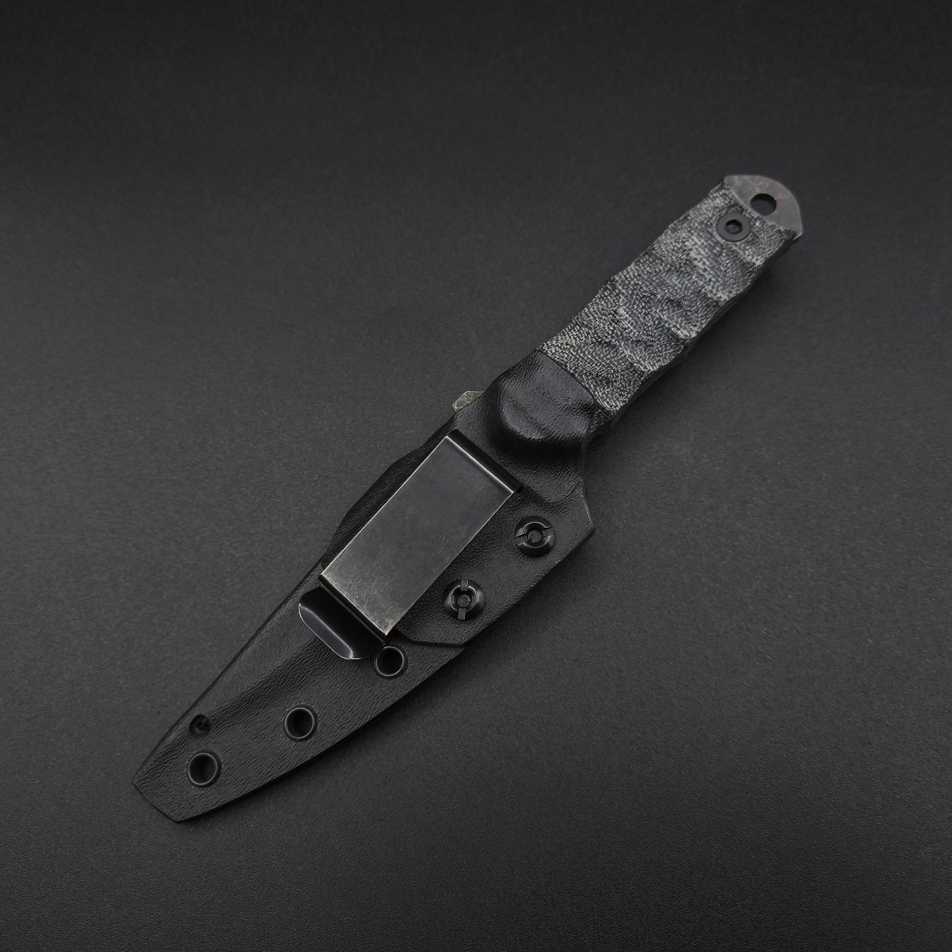 Half Face Blades Combat Filet Black Canvas Micarta 4