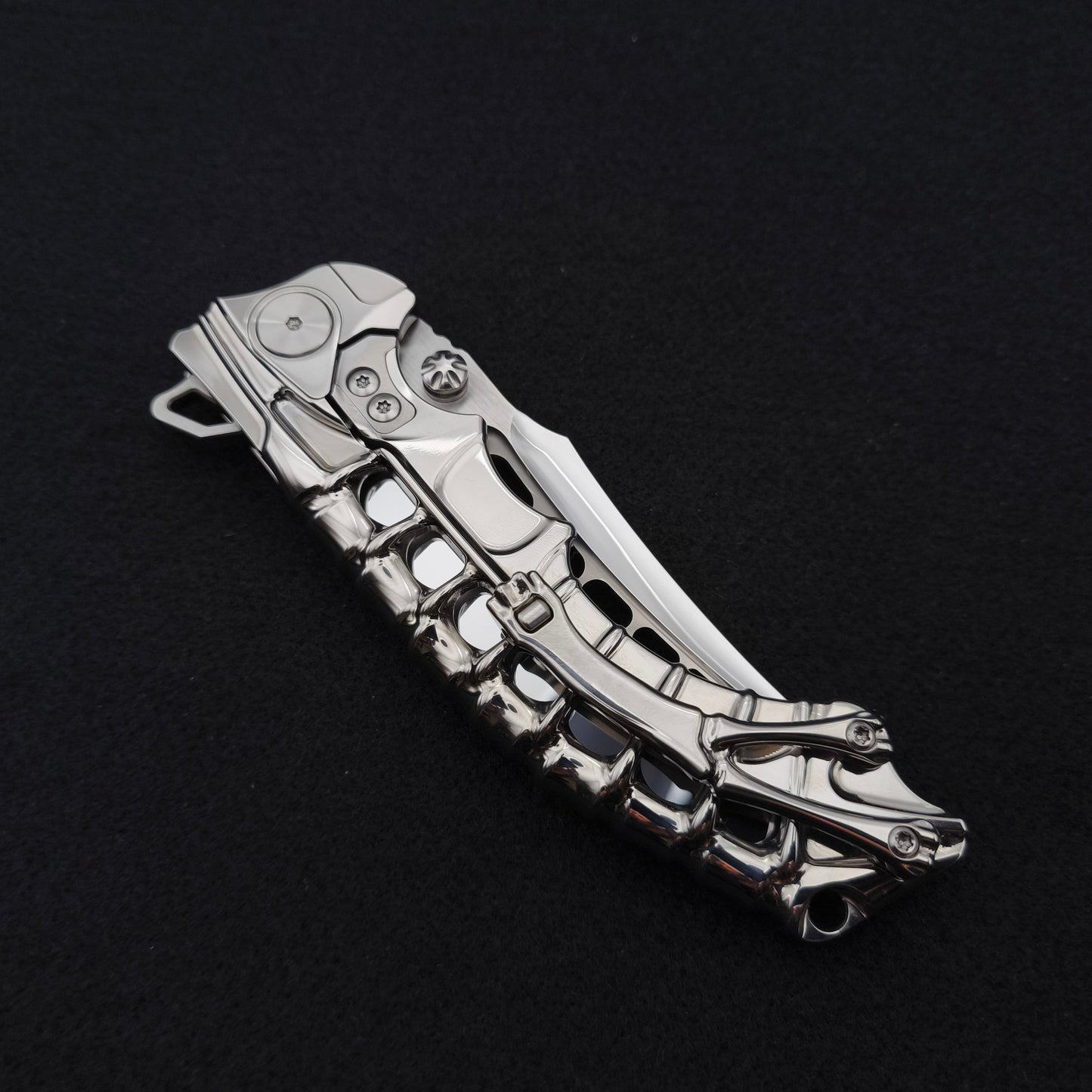 ADV Scavenger Gen 2, Integral Titanium Handle, Satin and Mirror finish, M390 6
