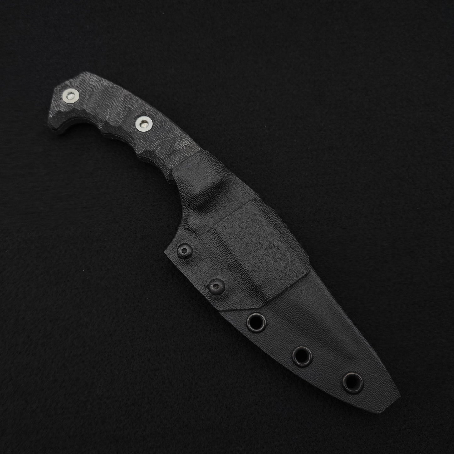 Half Face Blades HUMINT 4" Black Canvas Micarta 3