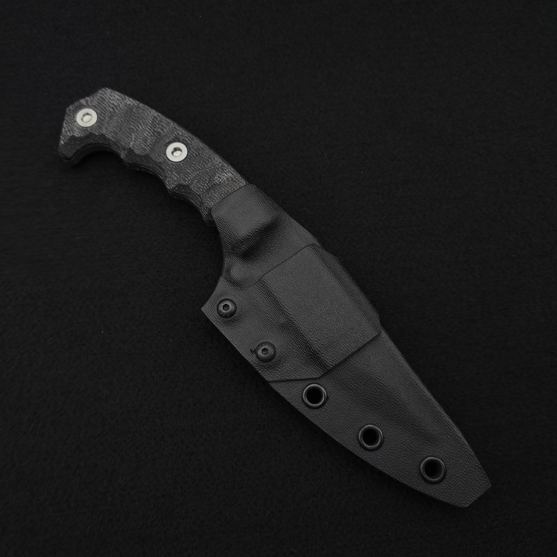 Half Face Blades HUMINT 4" Black Canvas Micarta 3