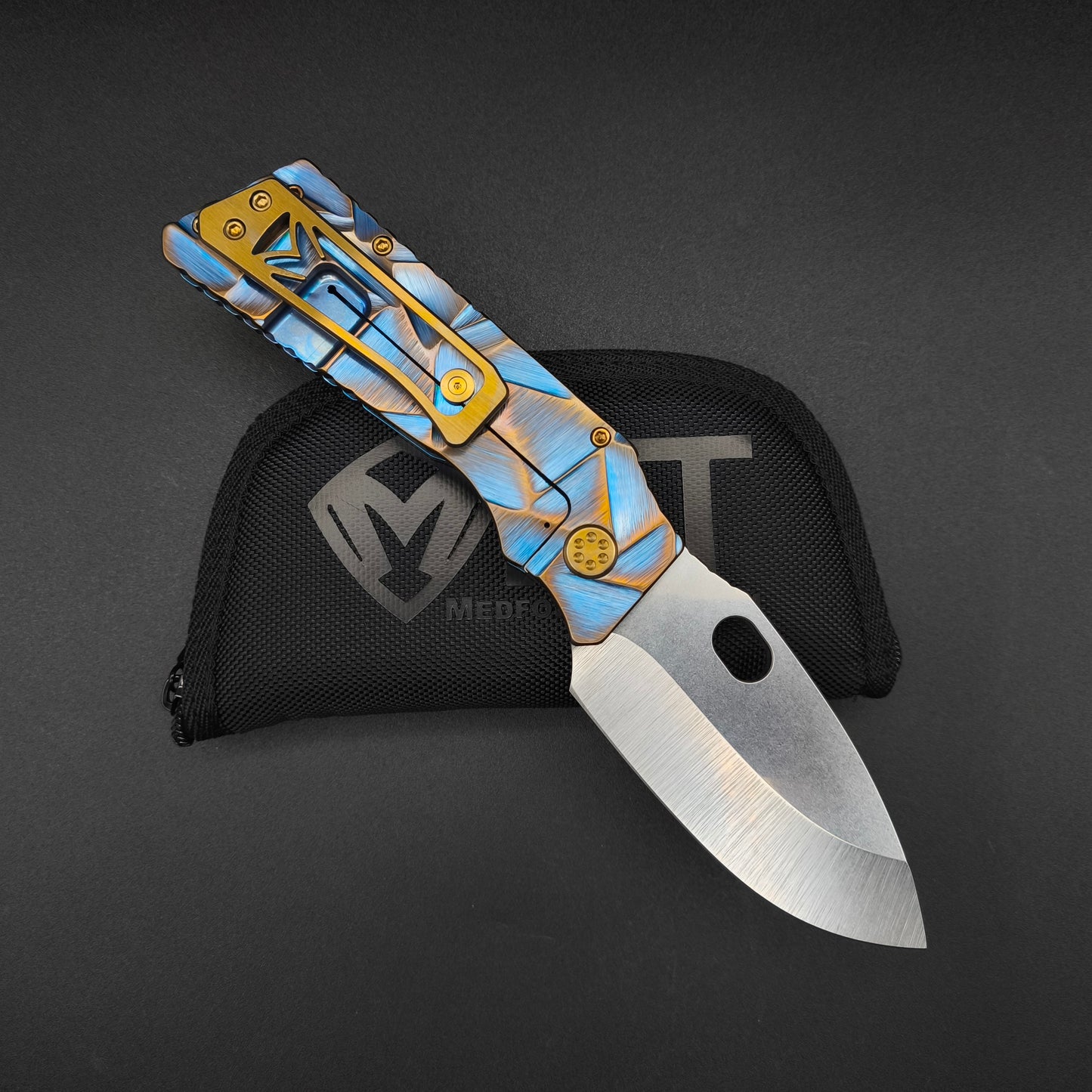 Medford Fat Daddy MagnaCut, Blue with Bronze Stained Glass 2