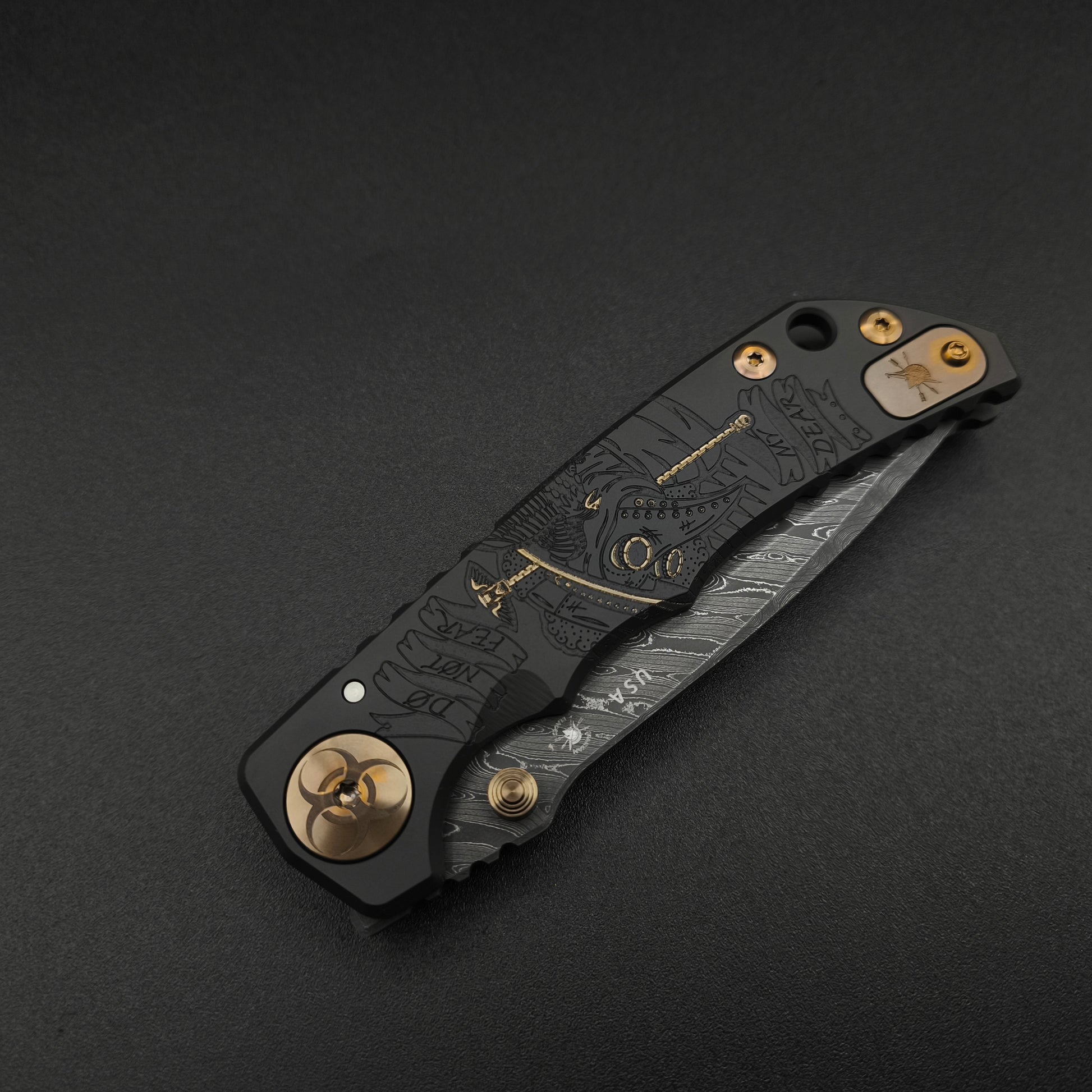 Spartan Blades Harsey Folder SF5 Custom Chad Nichols Damascus Black Plague 4