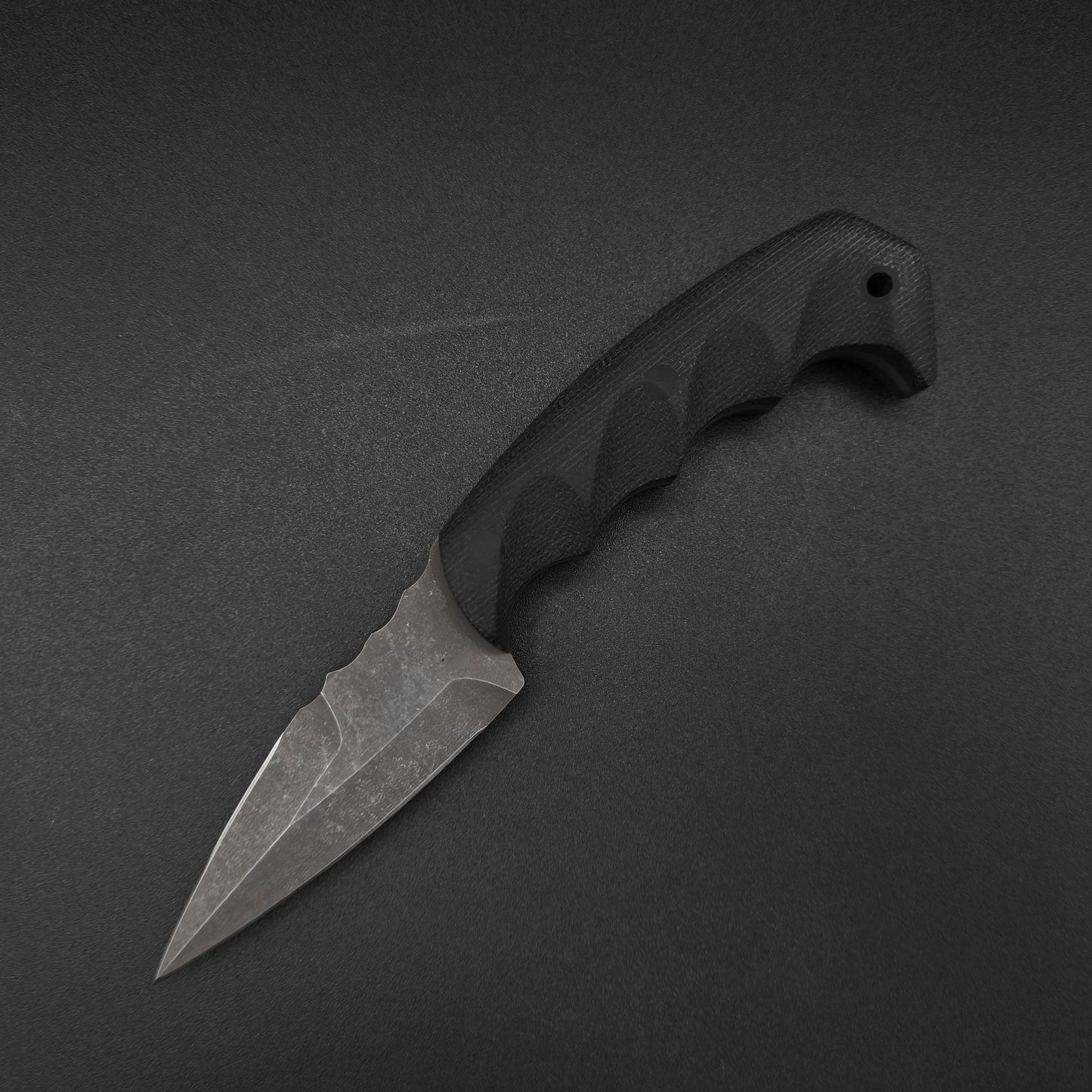 Half Face Blades HUMINT 3" Black Canvas Micarta 2