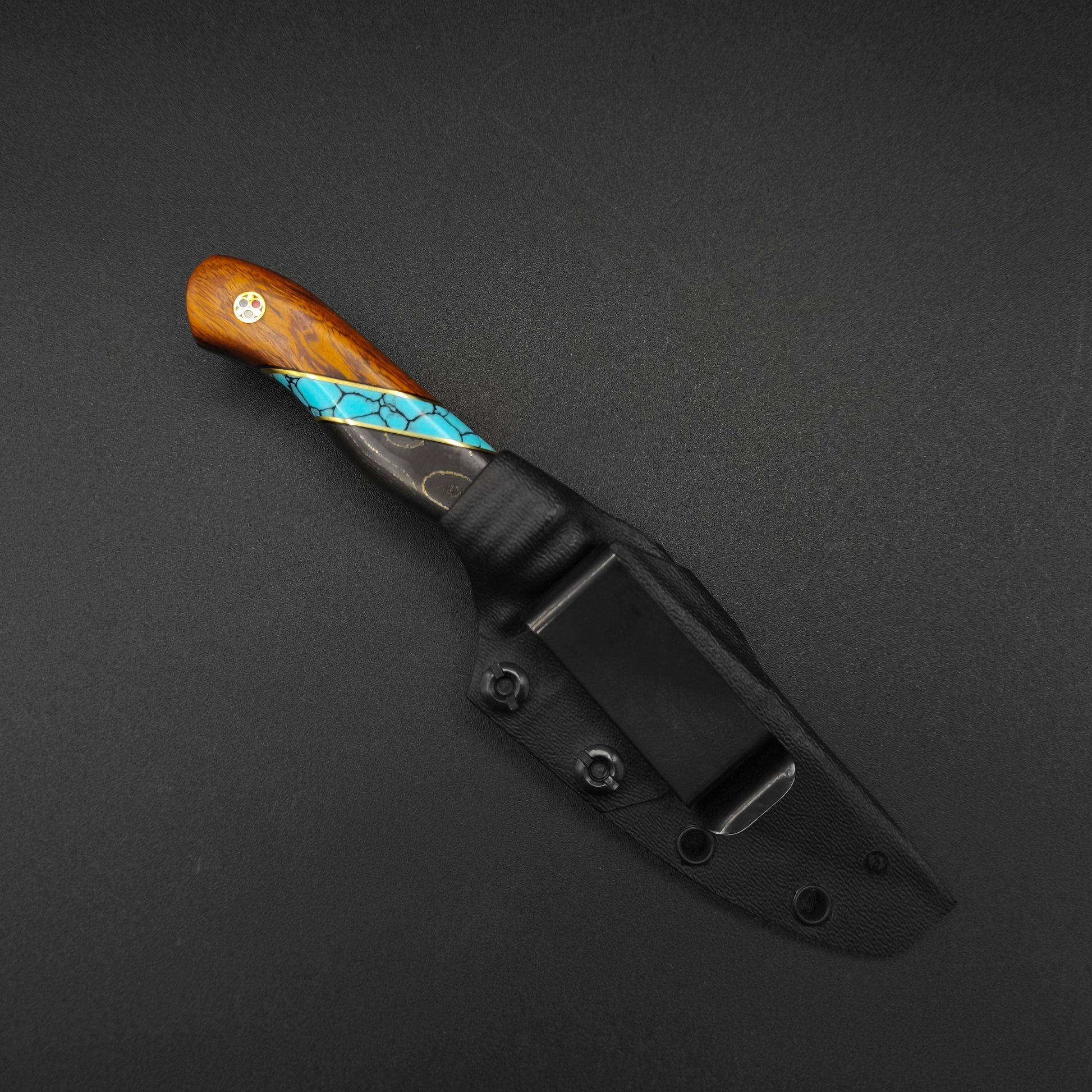 Half Face Blades Field Knife Jr Gold Camo Carbon, Turquoise 4