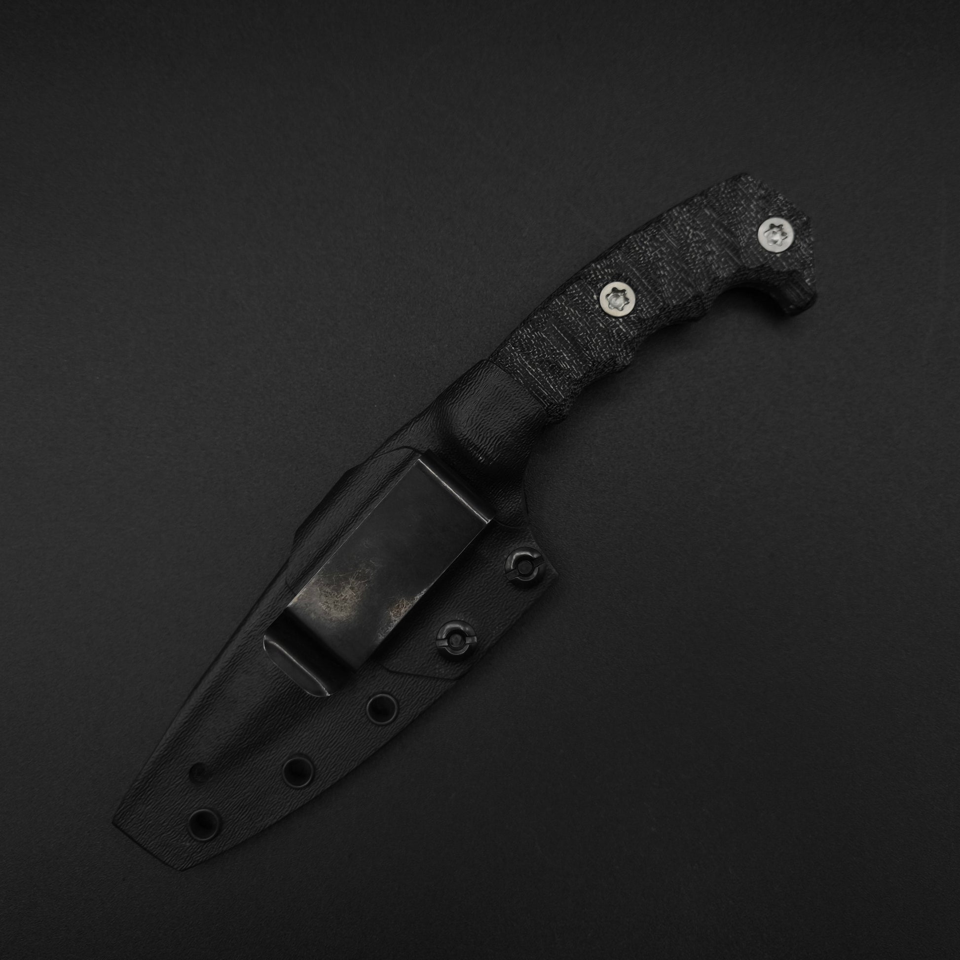 Half Face Blades HUMINT 4" Black Canvas Micarta, Midnight Bronze 4