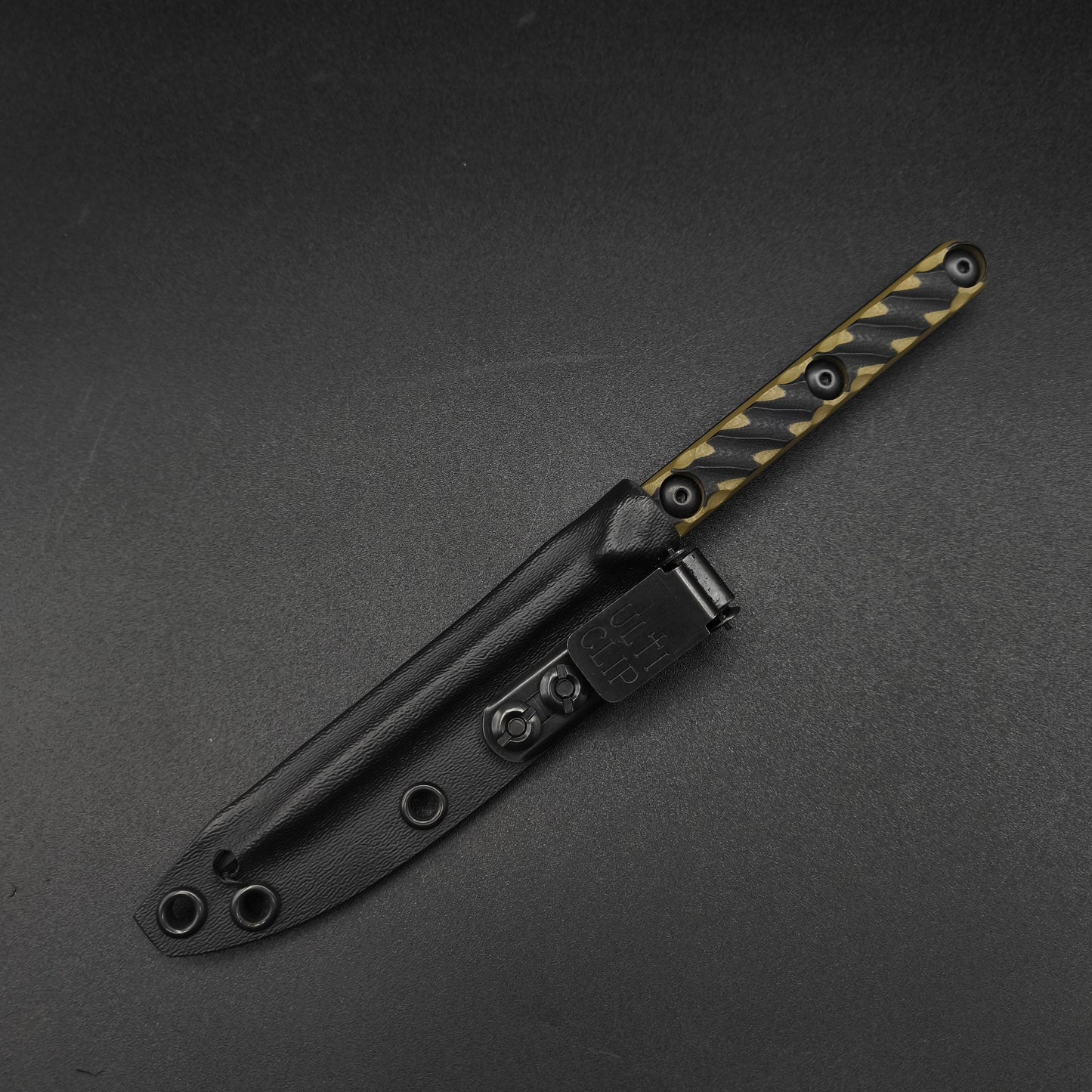 Half Face Blades OSS Spike, Black/OD Green G10, Armor Black Cerakote 6