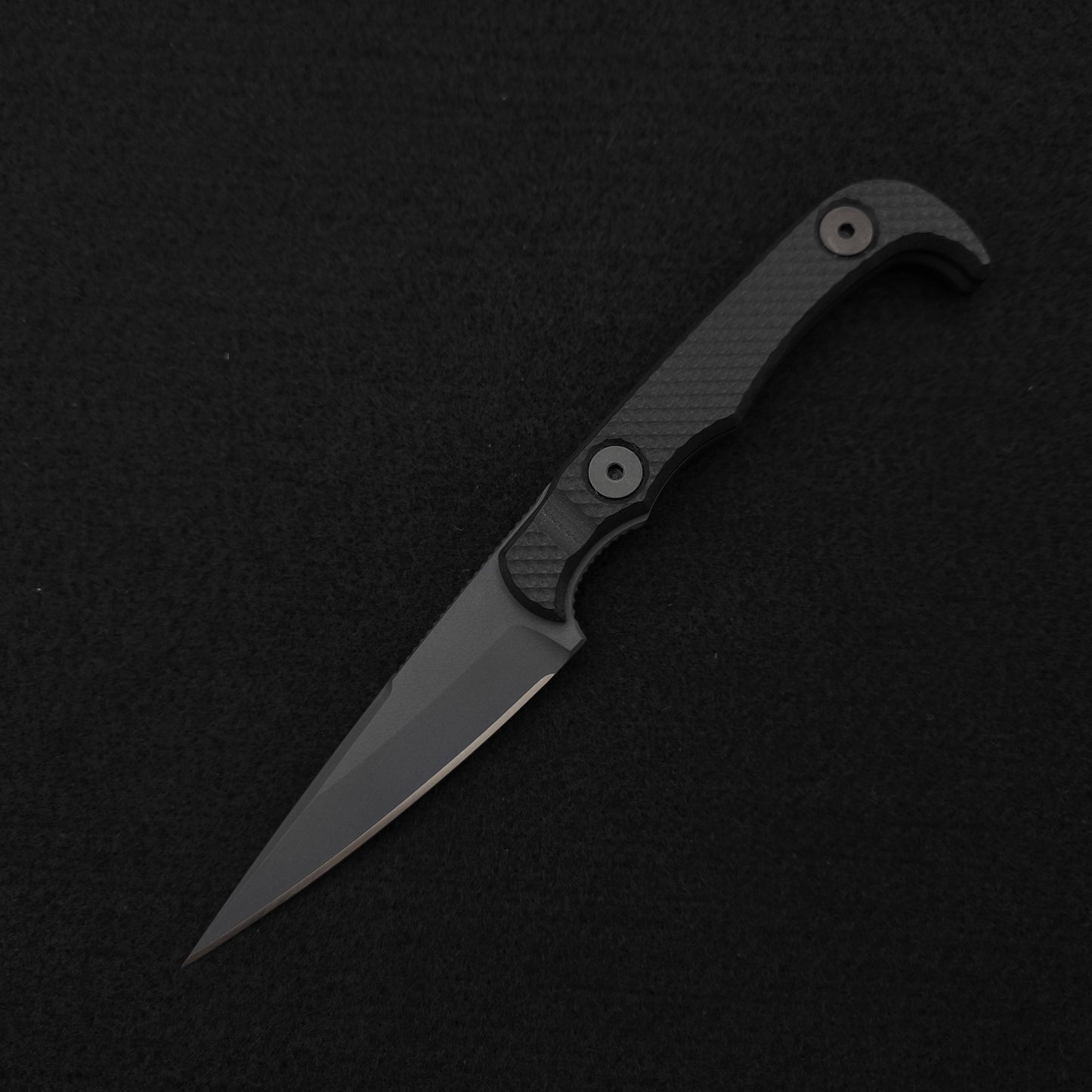 Half Face Blades Slenderman, Black G10, Stealth Grey Cerakote 2