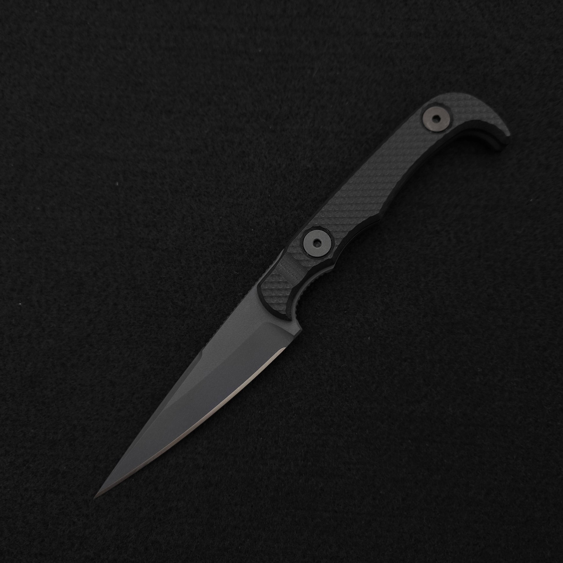 Half Face Blades Slenderman, Black G10, Stealth Grey Cerakote 2