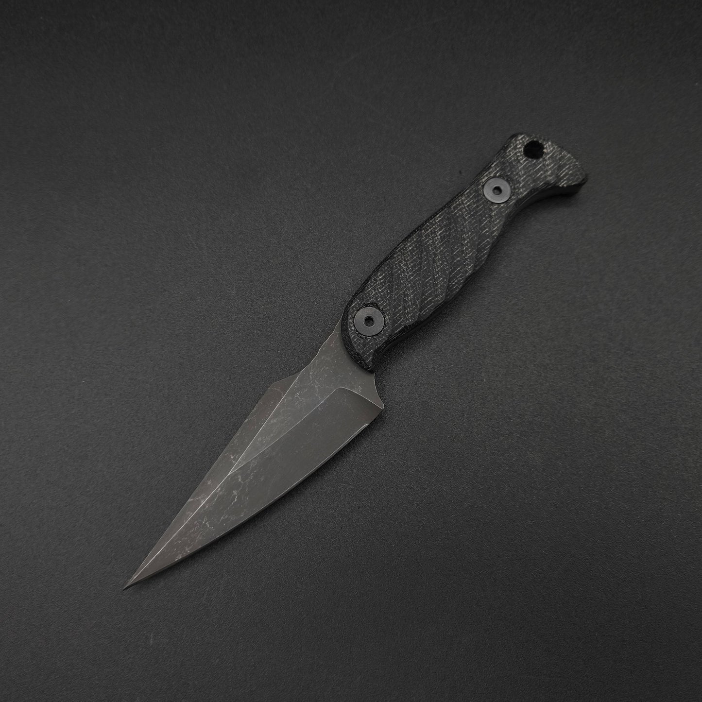 Half Face Blades Gulo Gulo, Black Canvas Micarta 2