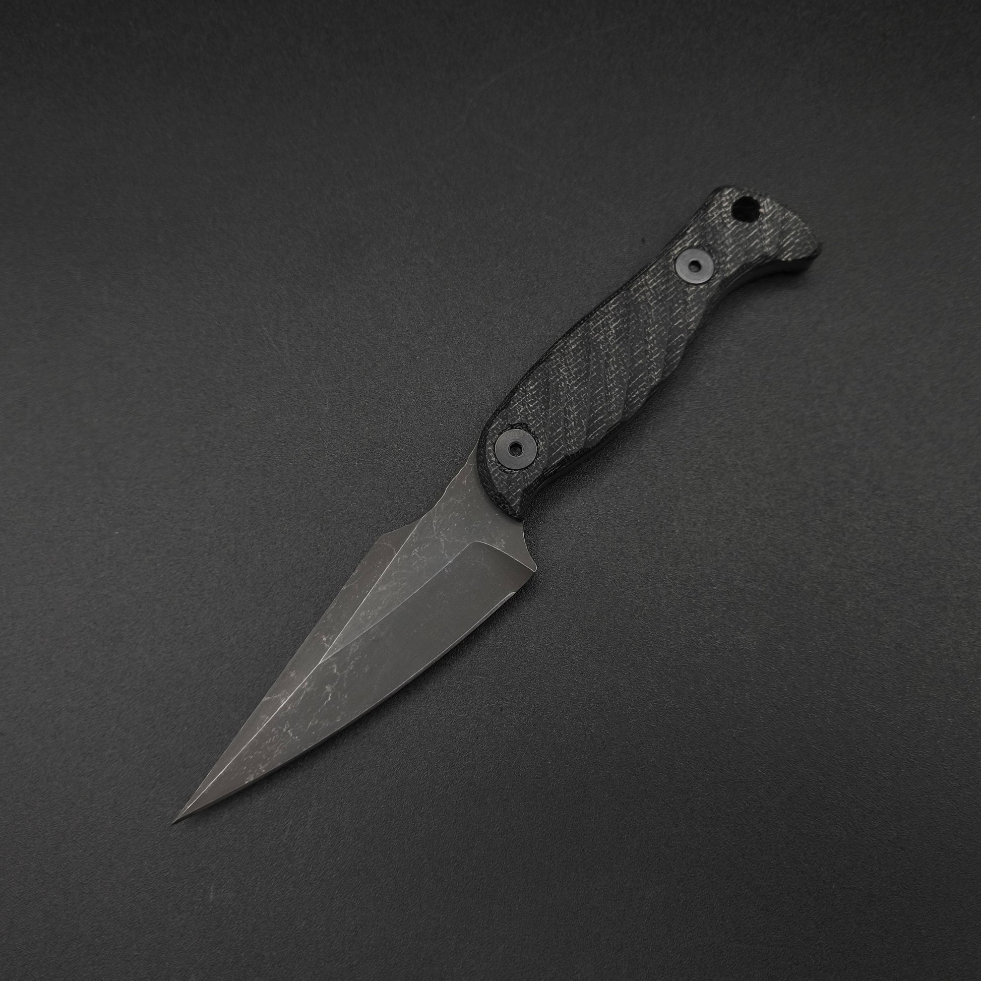 Half Face Blades Gulo Gulo, Black Canvas Micarta 2