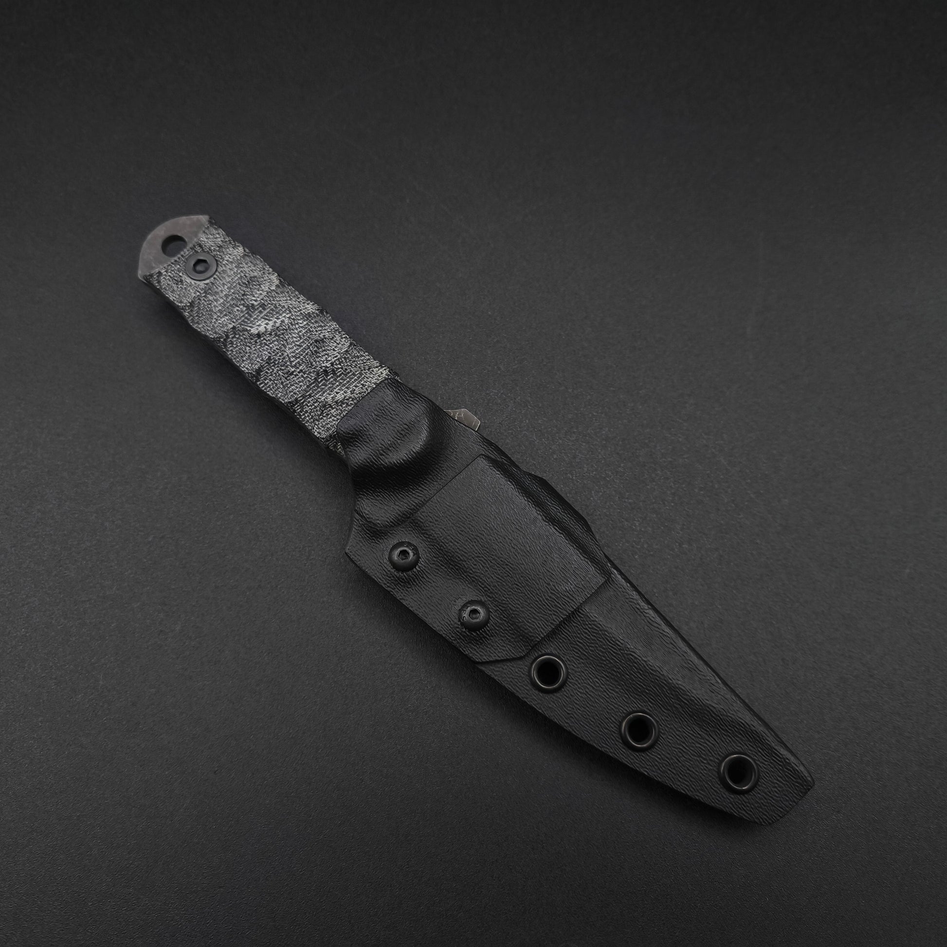 Half Face Blades Combat Filet Black Canvas Micarta 3
