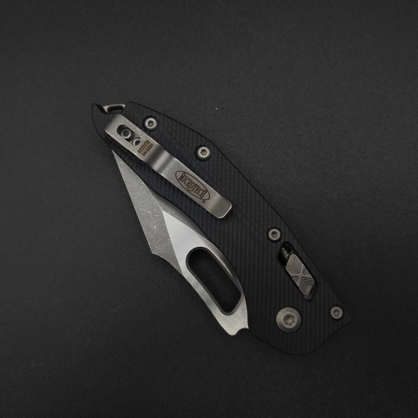 Microtech Stitch S/E Ram Lok Black G10 Apo FS 4