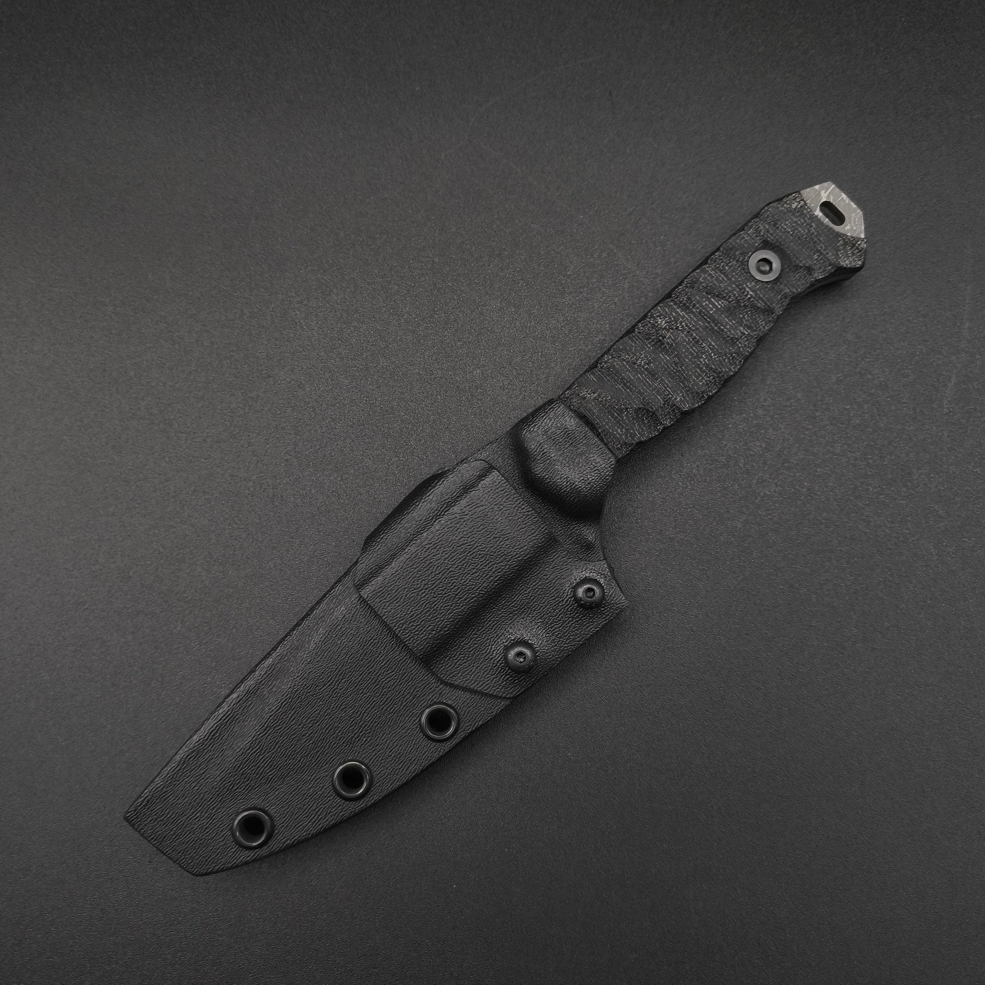 Half Face Blades Field Knife Black Canvas Micarta 4