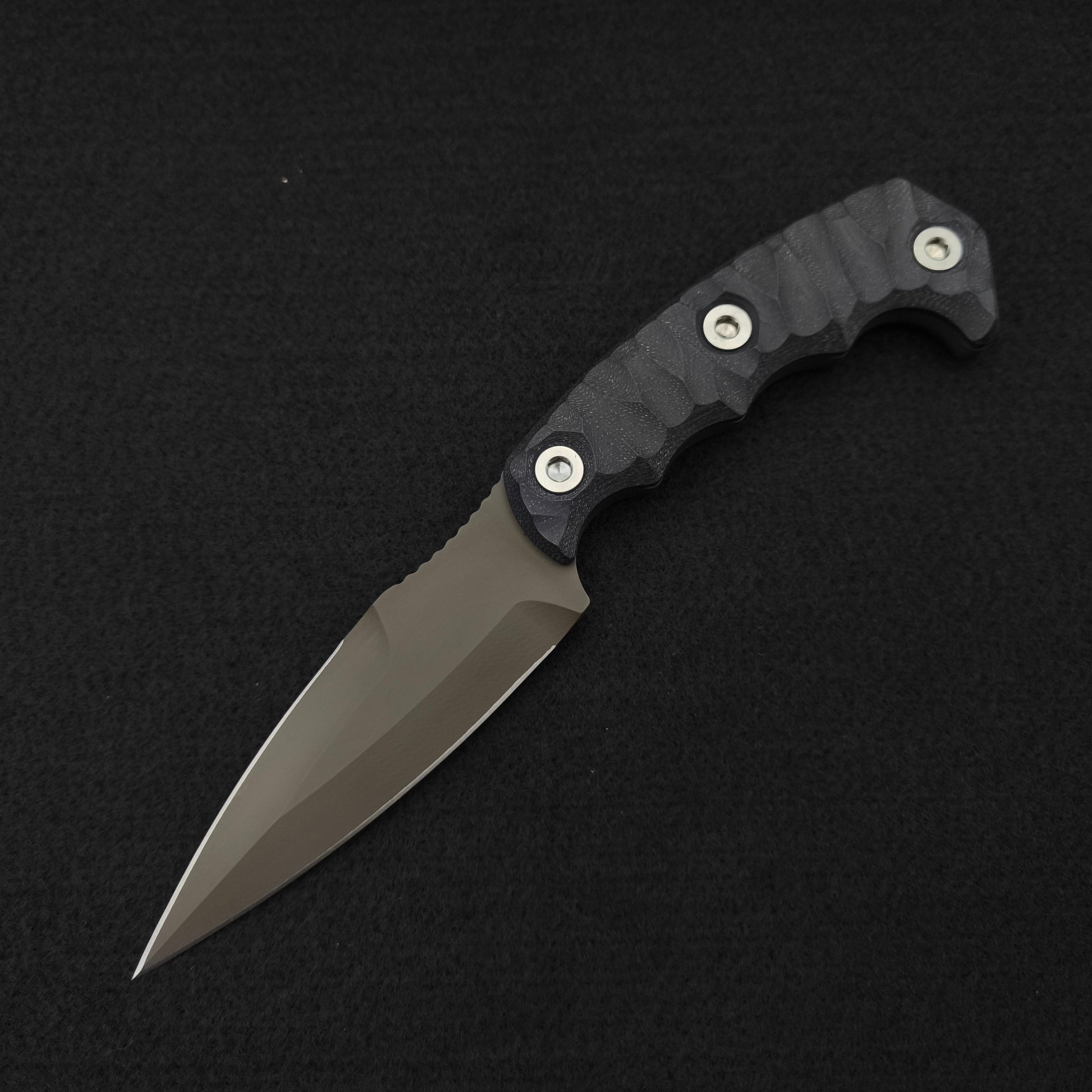Half Face Blades HUMINT 4" Black G10, OD Green Cerakote 2