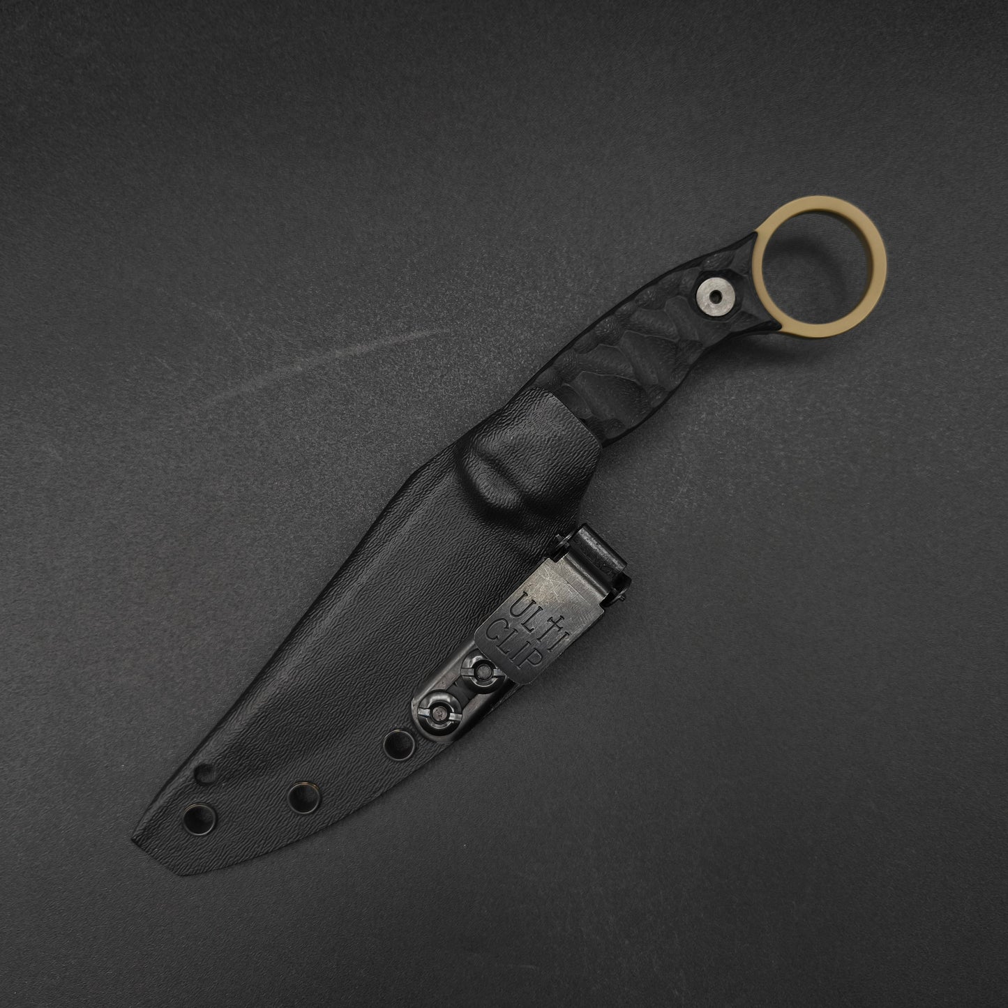 Half Face Blades Osoraku 3" Mini, Black G10, FDE Cerakote 4