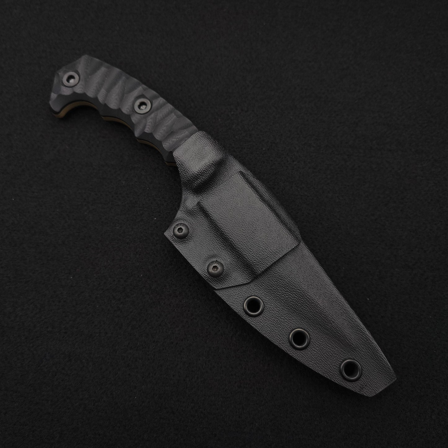 Half Face Blades HUMINT 4" Black G10, FDE Cerakote 3