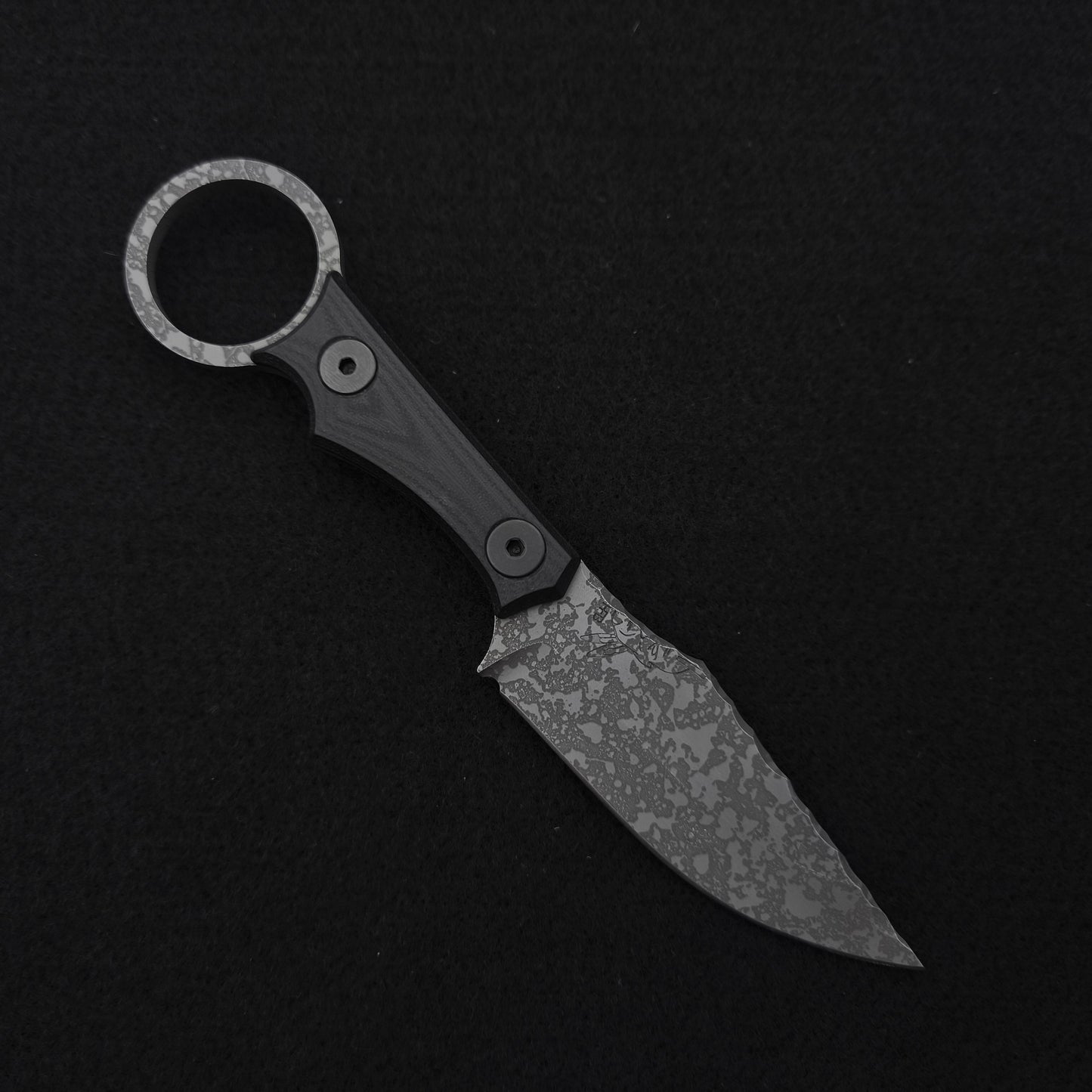 Half Face Blades Jaq, Black G10, Acid Splash 1