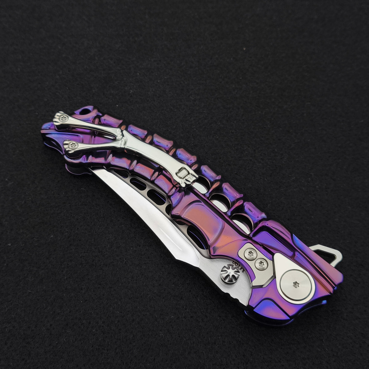 ADV Scavenger Gen 2, Integral Titanium Handle, Purple and Mirror finish, M390 6
