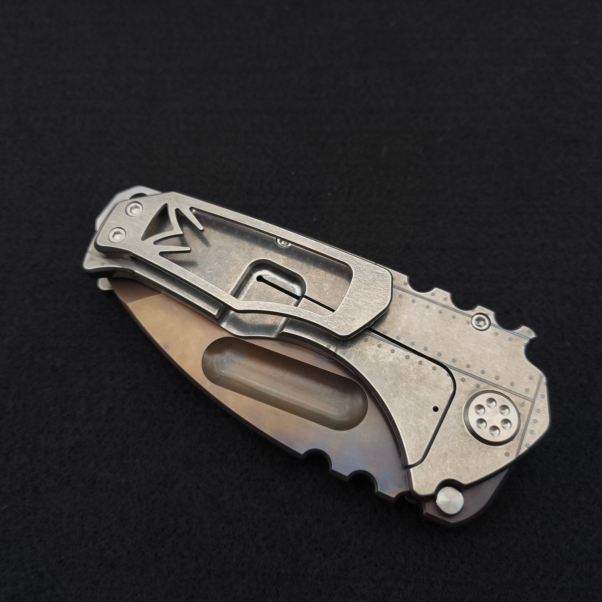 Medford Praetorian Ti Vulcan Tanto, Tumbled Warthog Stars and Bars 5