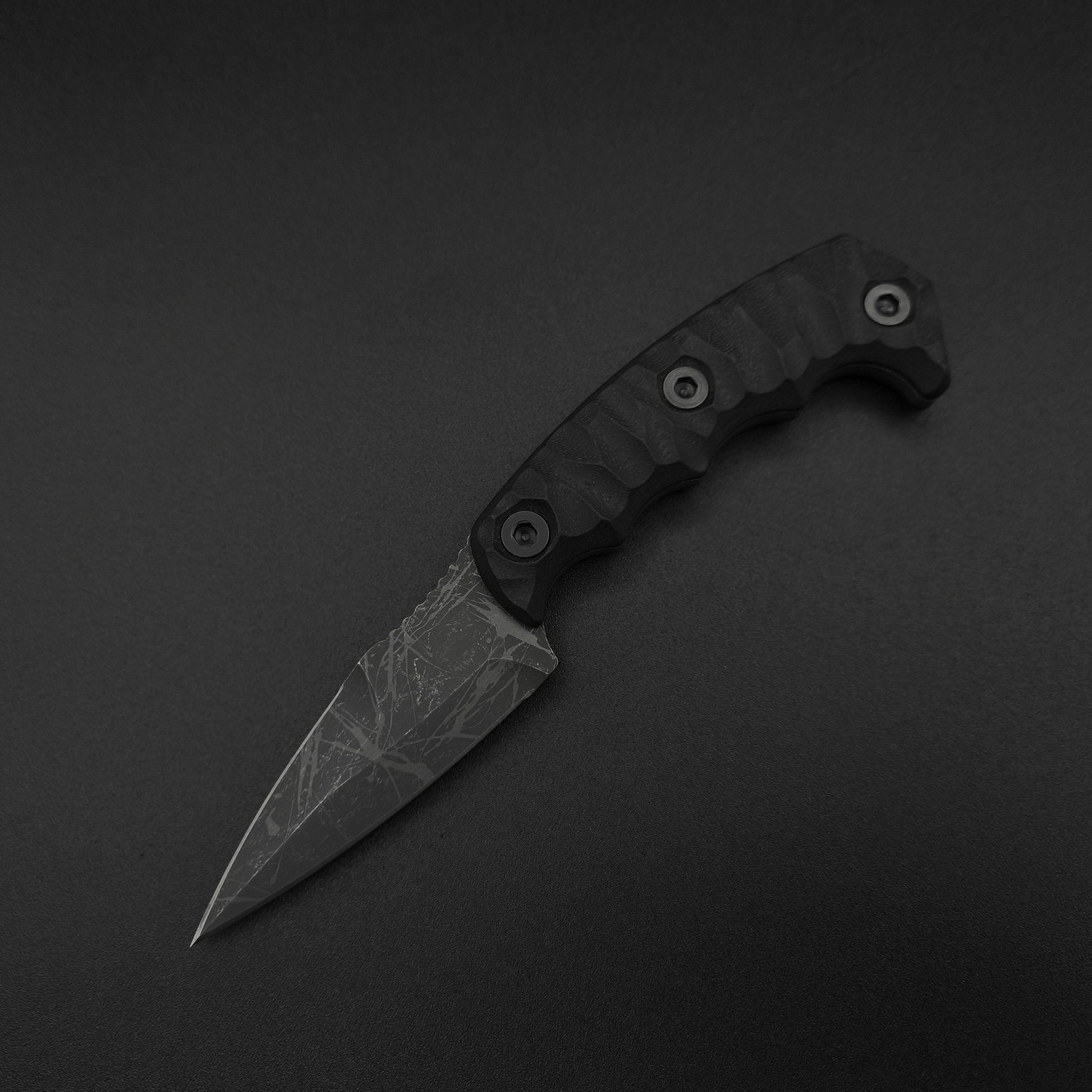 Half Face Blades HUMINT 3" Black G10 stonewashed 2