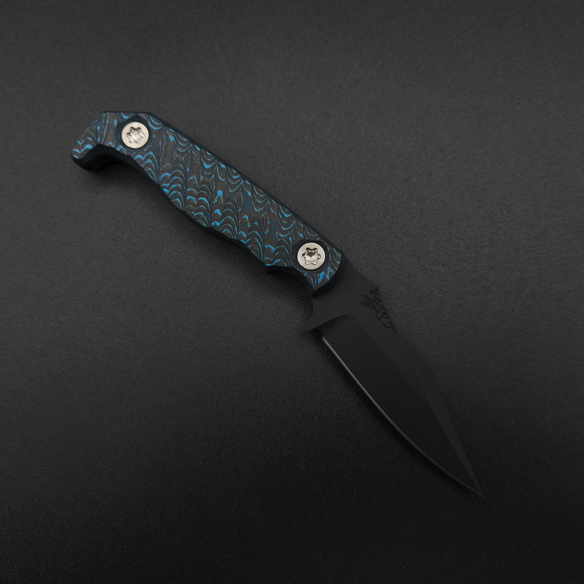 Half Face Blades Custom EDC Artic Storm Carbon Fiber, Armor Black Cerakote 1