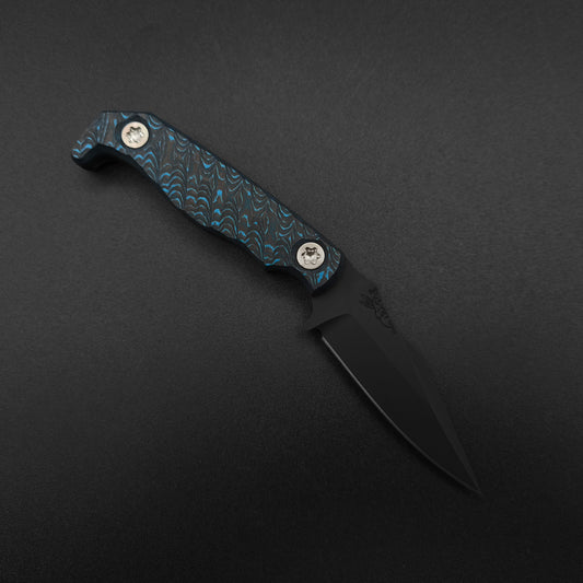 Half Face Blades Custom EDC Artic Storm Carbon Fiber, Armor Black Cerakote 1