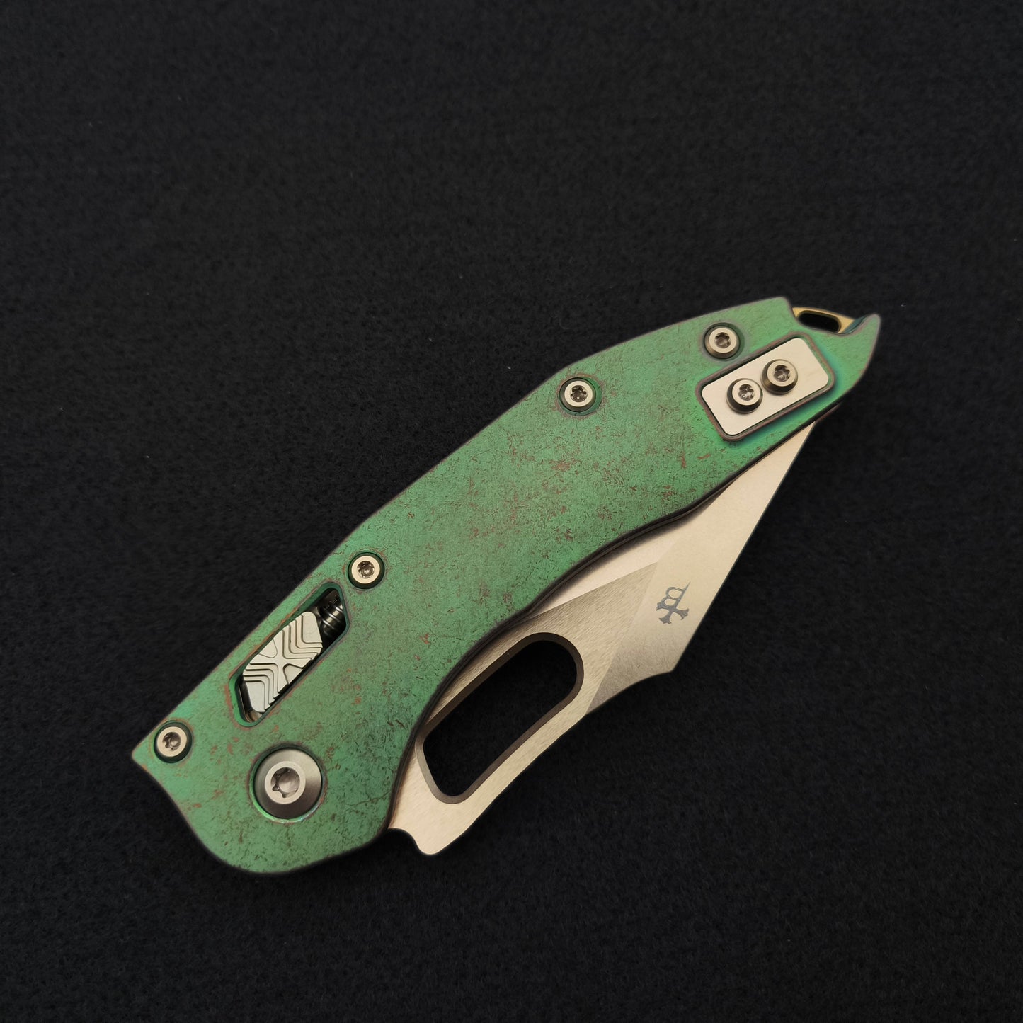 Microtech Stitch Ram Lok Antique Green Stonewash Marfione Select
