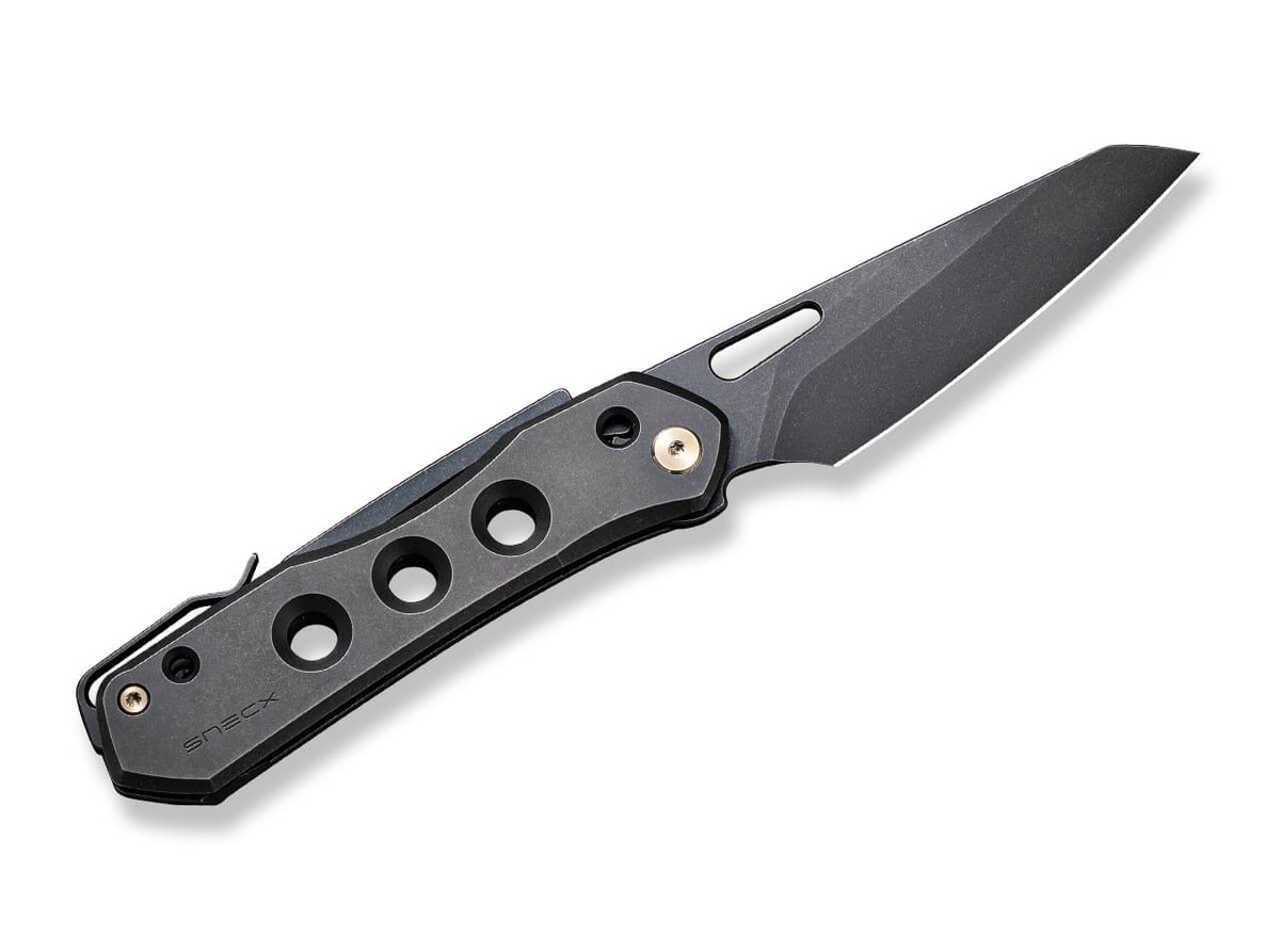 We Vision R WE Knife - Vision R Titanium All Black - EDC pocket folding knife ...