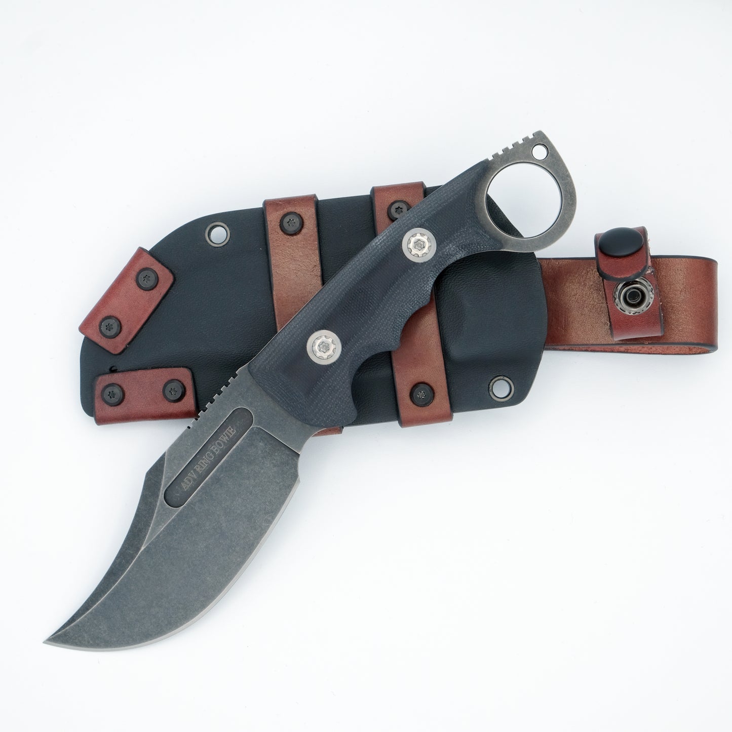 ADV Ring Bowie All Black G-10 D2 Steel