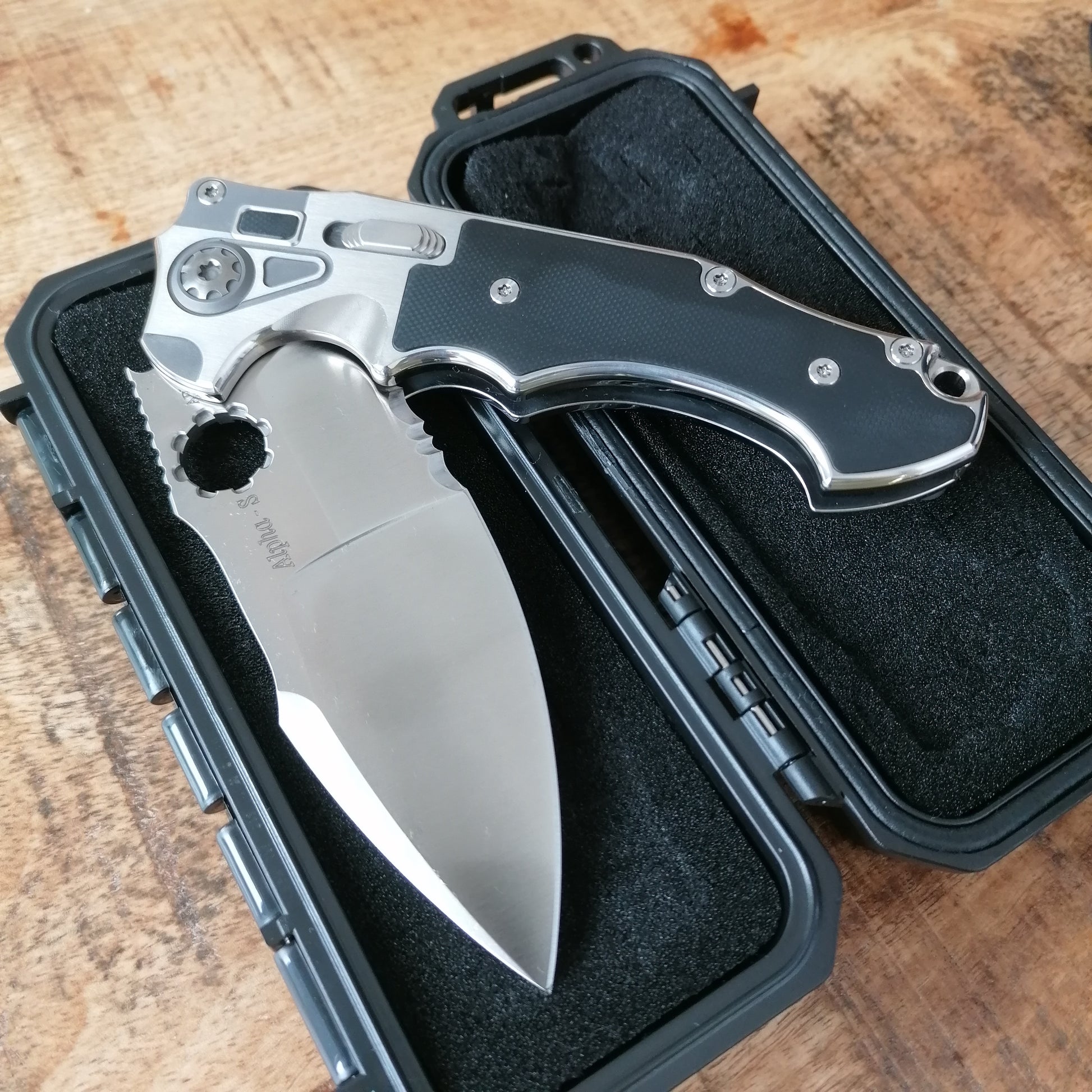 ADV tactical Alpha-S Satin Titan black G-10 3