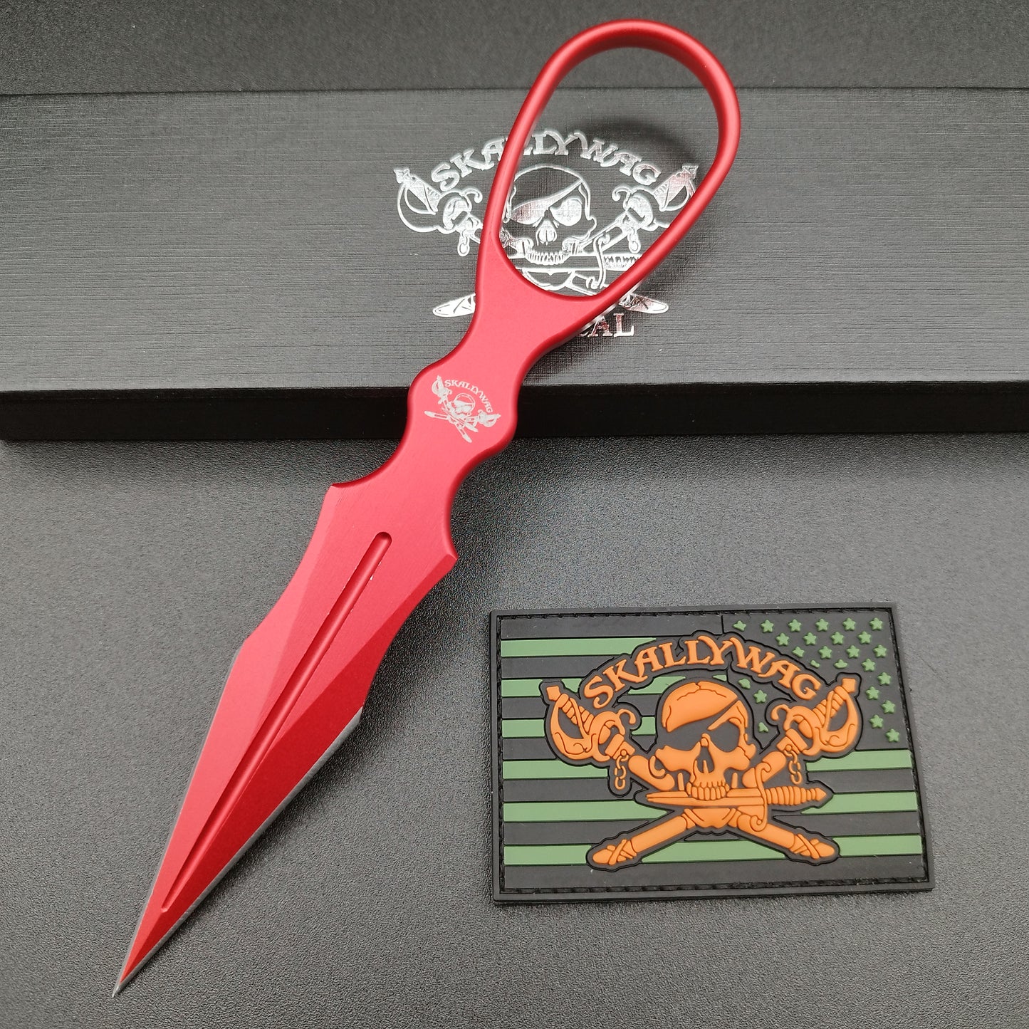 Skallywag Tactical Aluminum Dagger, Red, 6061 Aluminium