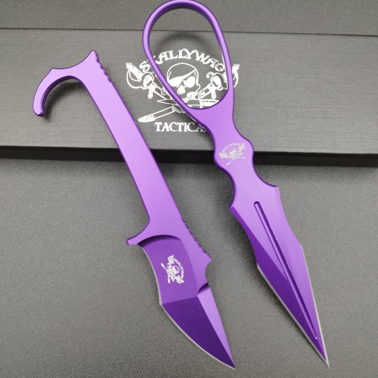 Skallywag Tactical Aluminum Dagger, Purple, 6061 Aluminium