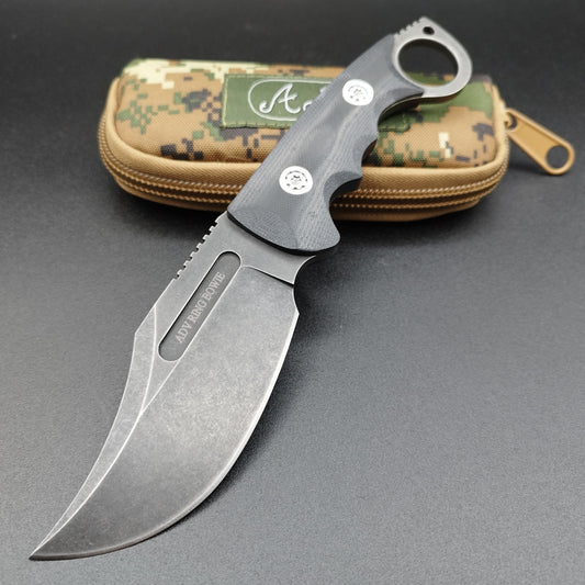 ADV Ring Bowie All Black G-10 D2 Steel