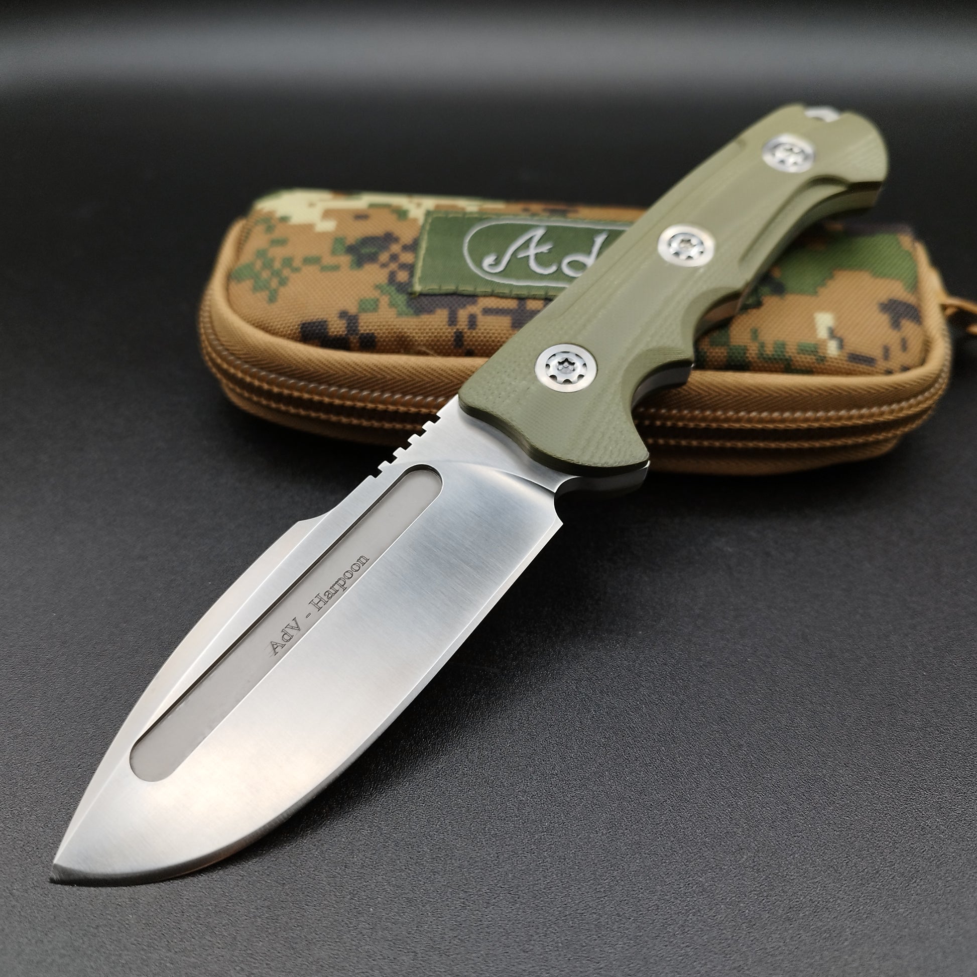 ADV Tactical Harpoon Green G-10 1