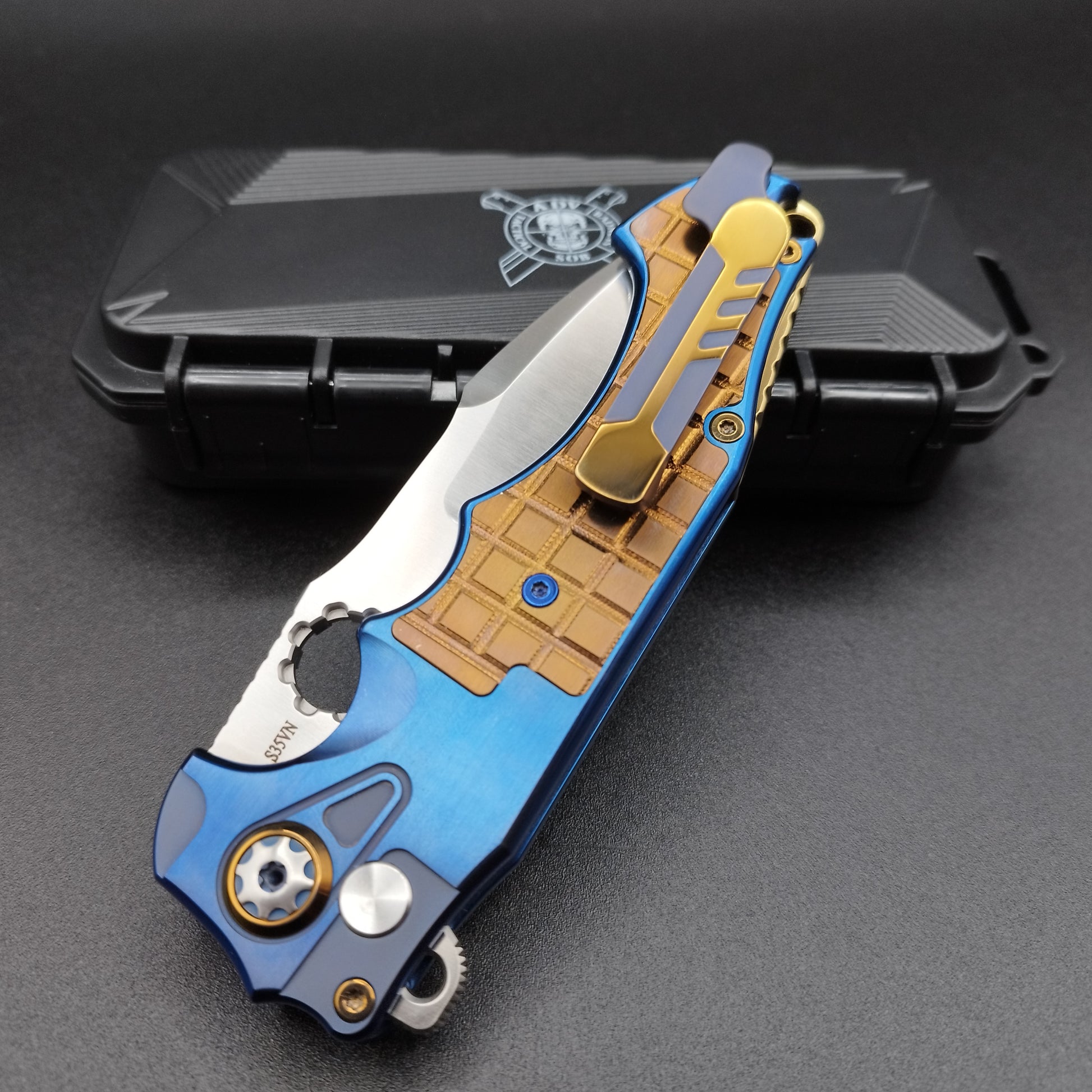 ADV tactical Alpha-S Blue Bronze Titan Messer 4