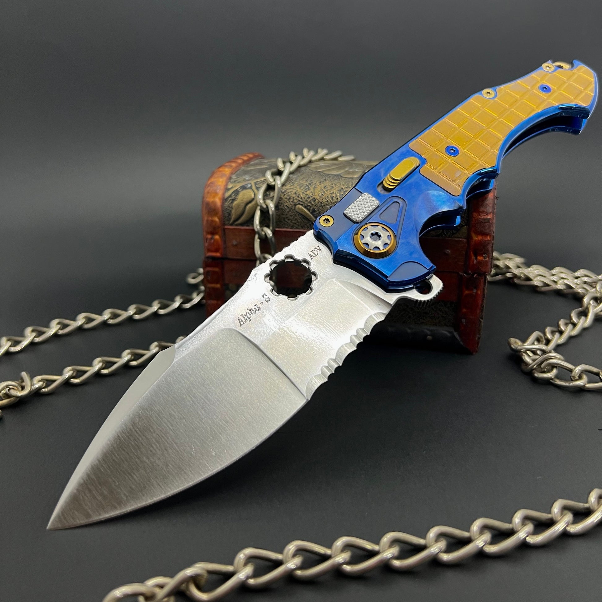 ADV tactical Alpha-S Blue Bronze Titan Messer 1